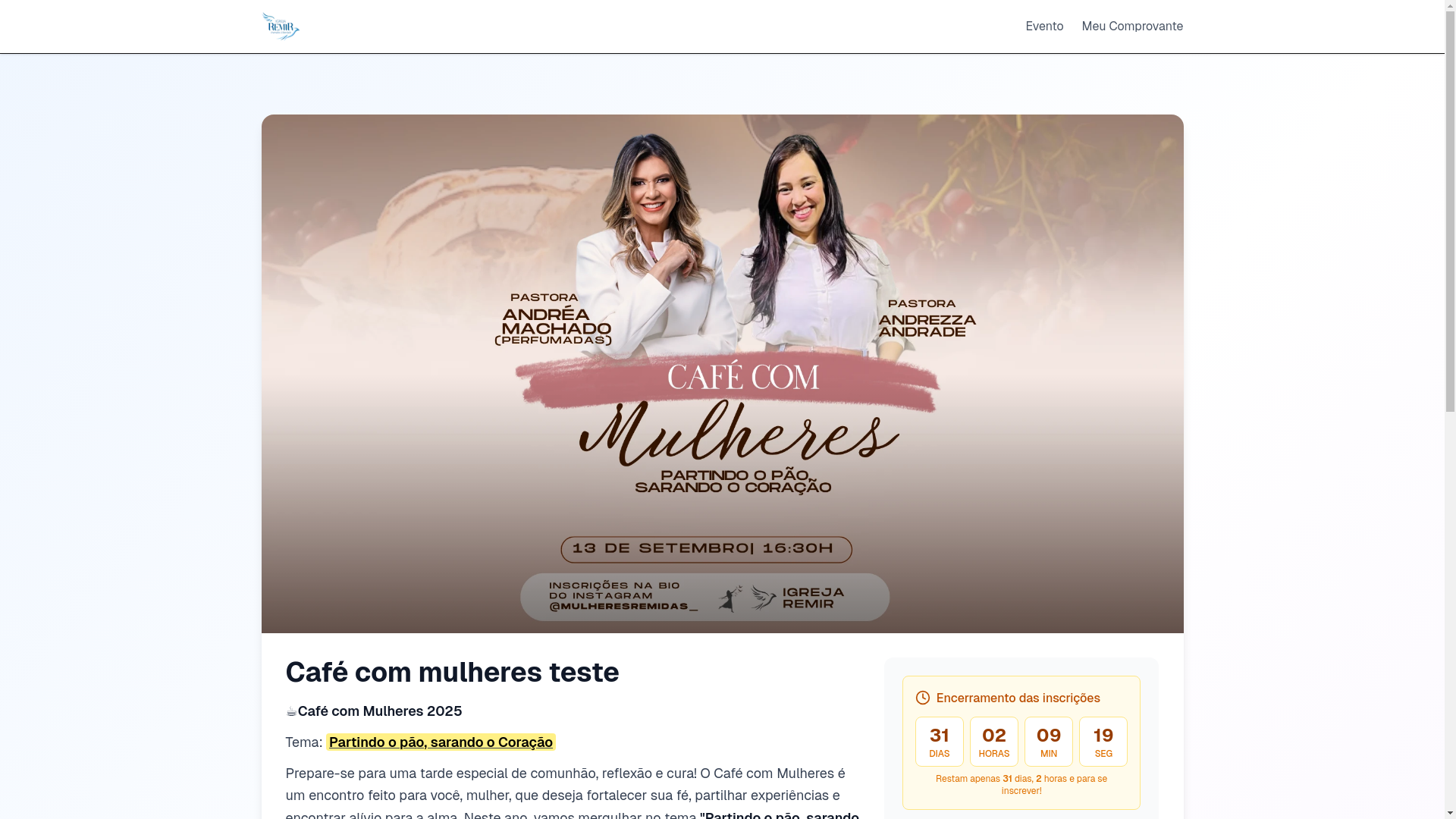 website screenshot of https://igrejaremircaruaru.com.br/
