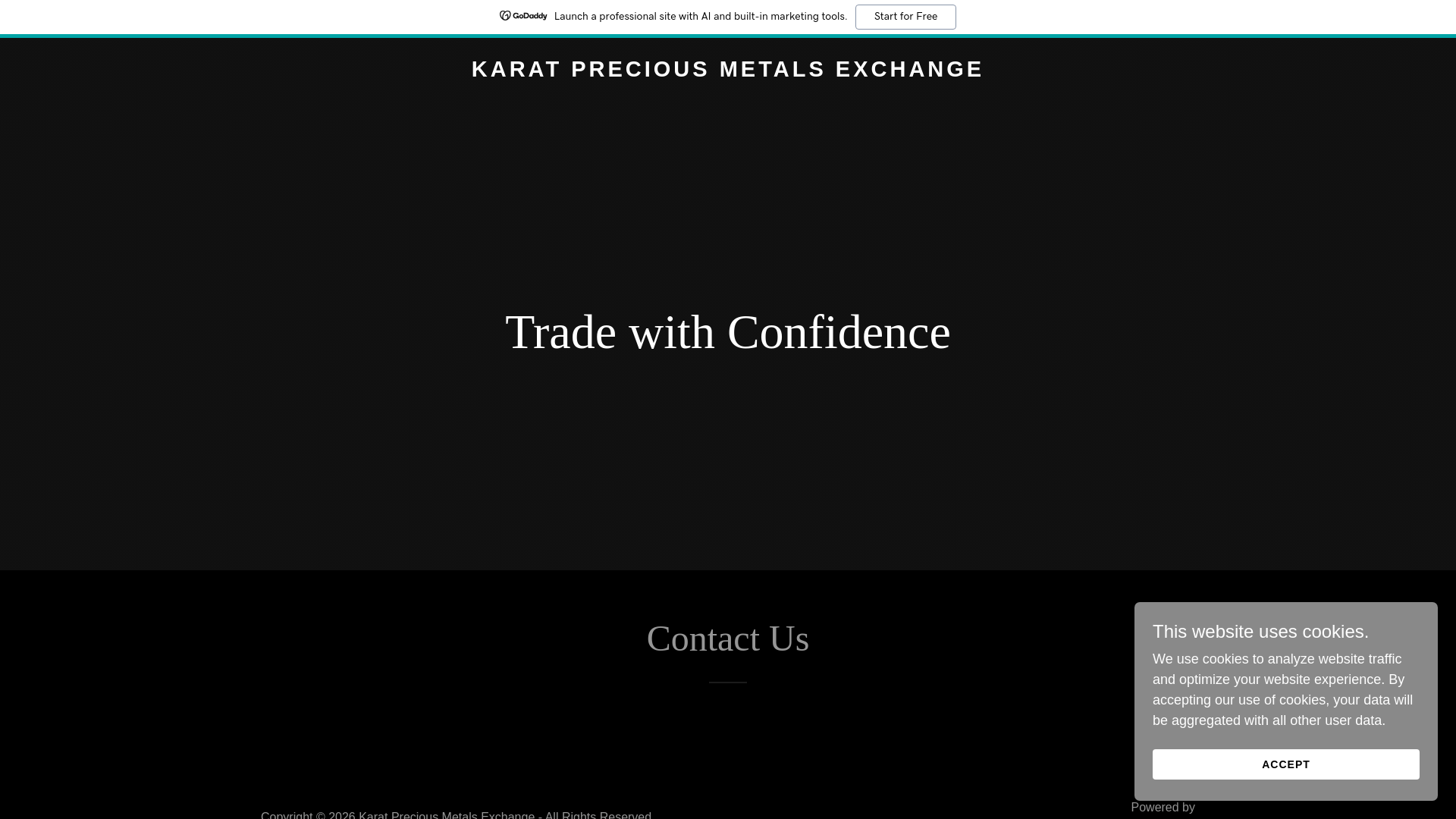 website screenshot of https://karatmetals.co.za/