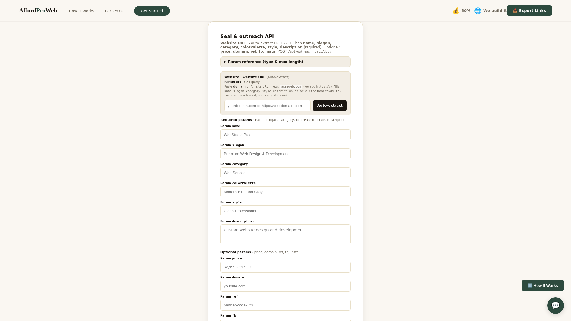 website screenshot of https://wannasellwebs.com/