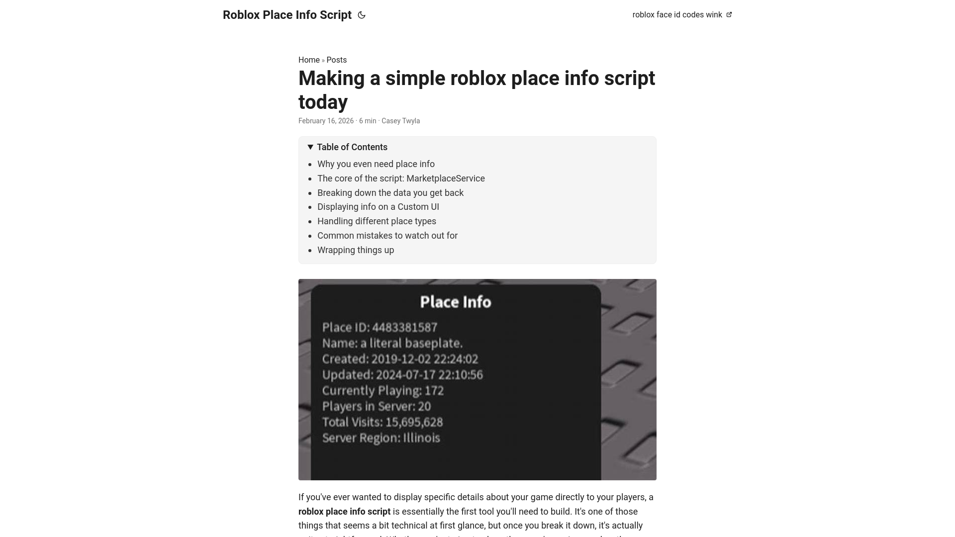website screenshot of https://roblox-place-info-script.pages.dev/