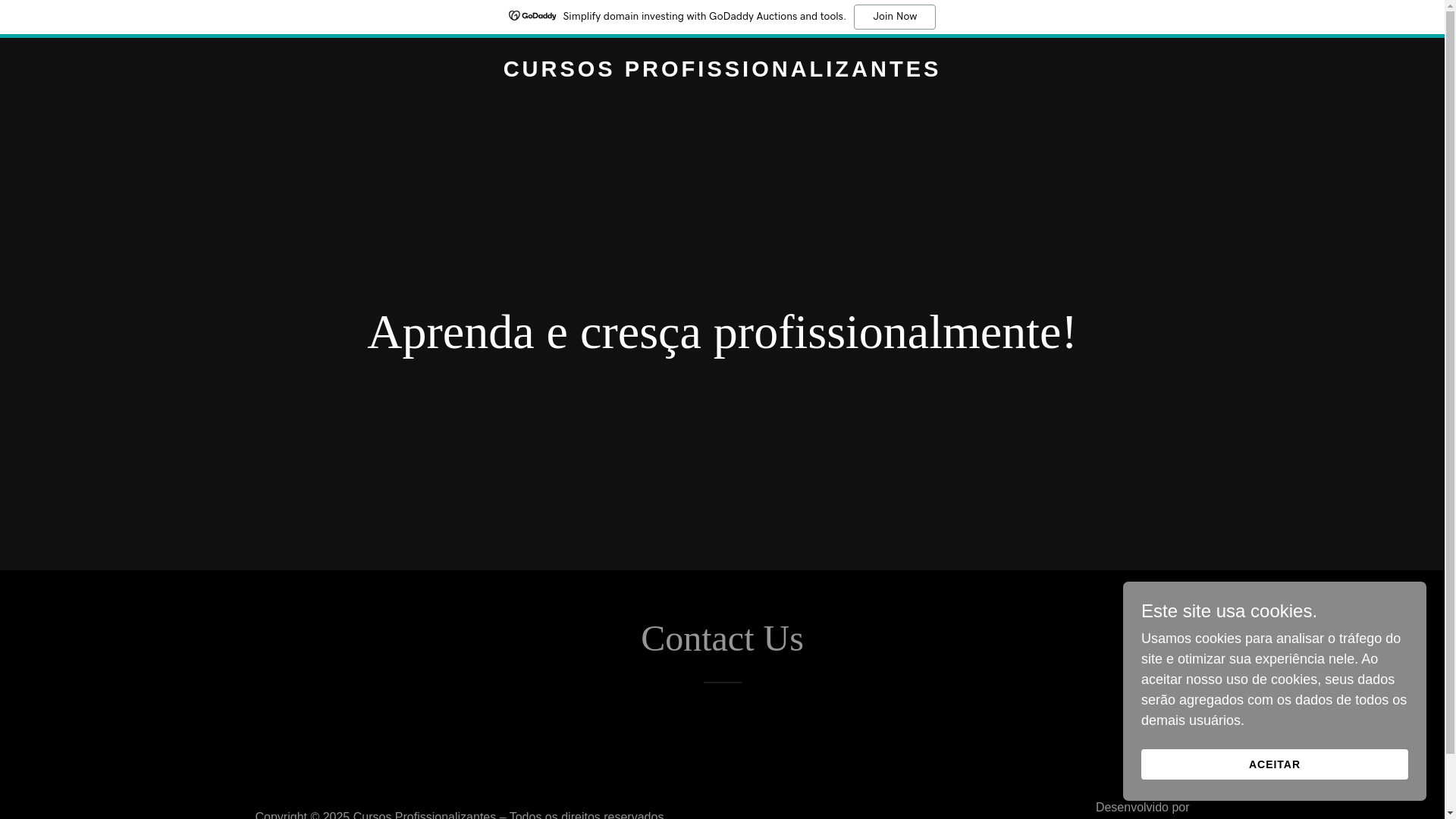 website screenshot of https://cursosprofissionalizantes.blog/