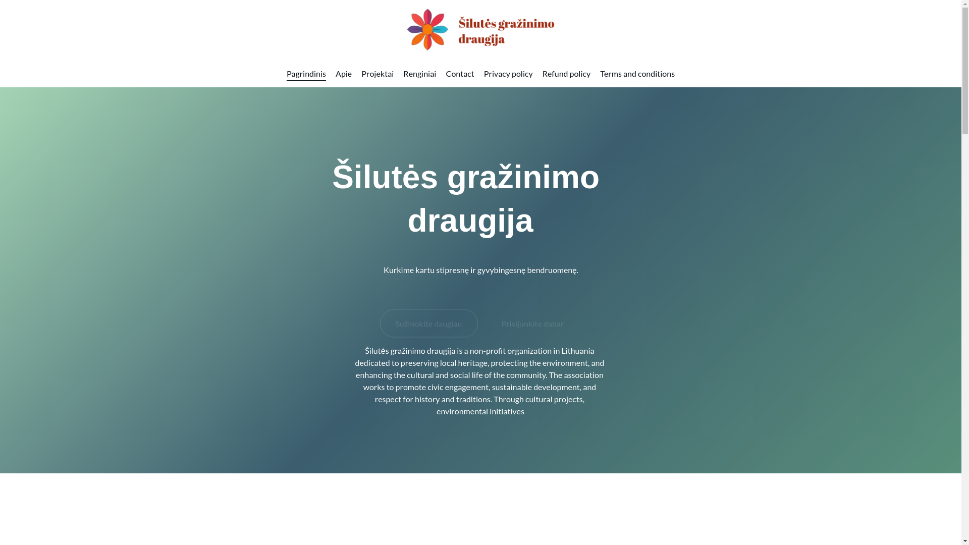 website screenshot of https://sgdraugija.store/