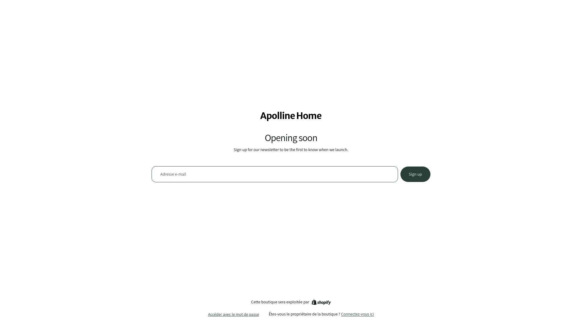 website screenshot of https://apollinehome.com/