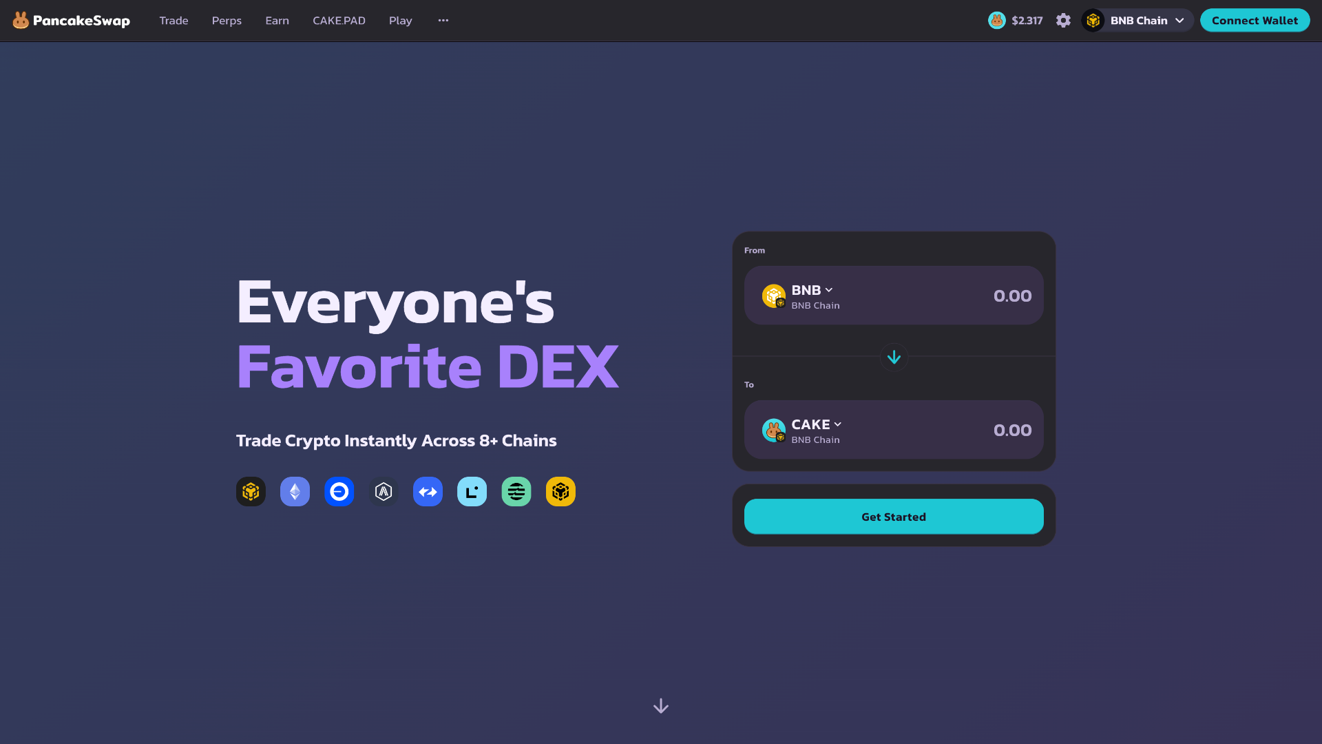 website screenshot of https://pancakeswapd.github.io