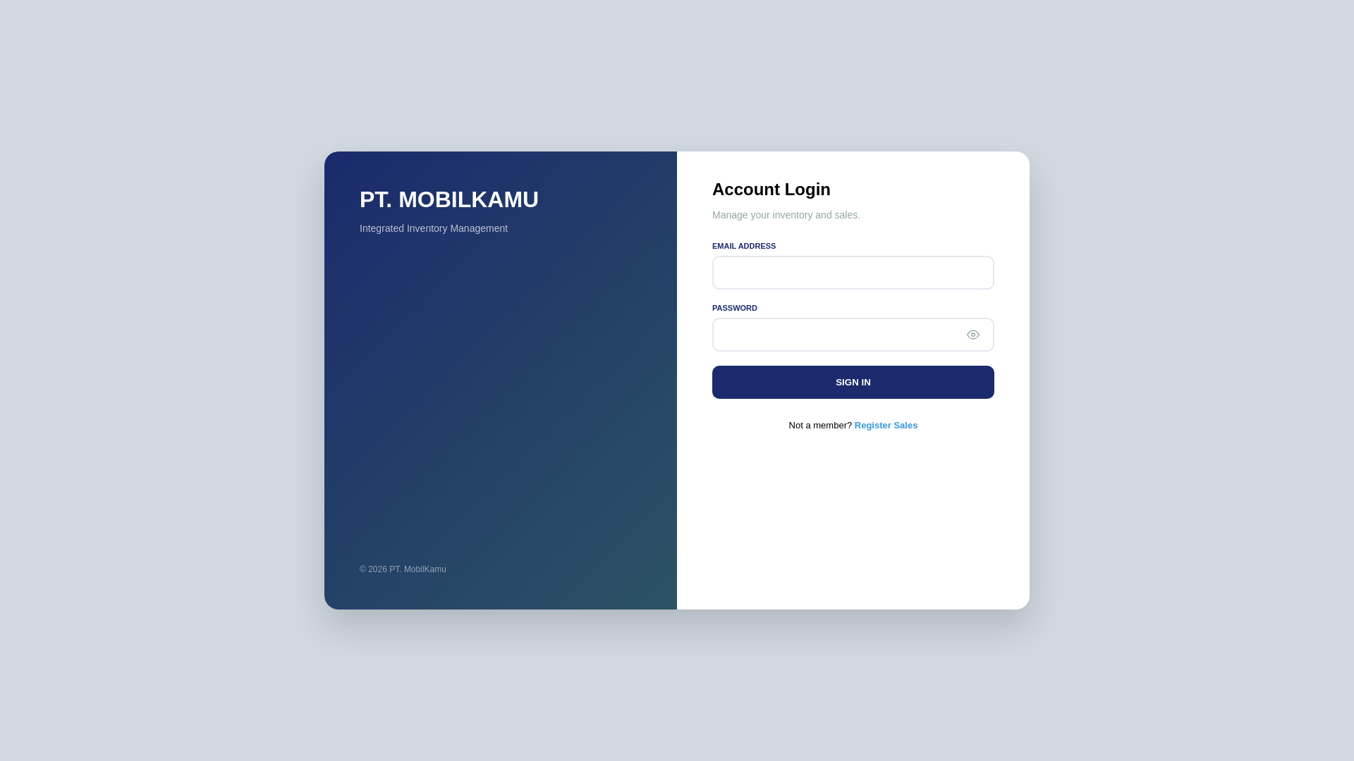 website screenshot of https://mobilkamuinventory.my.id
