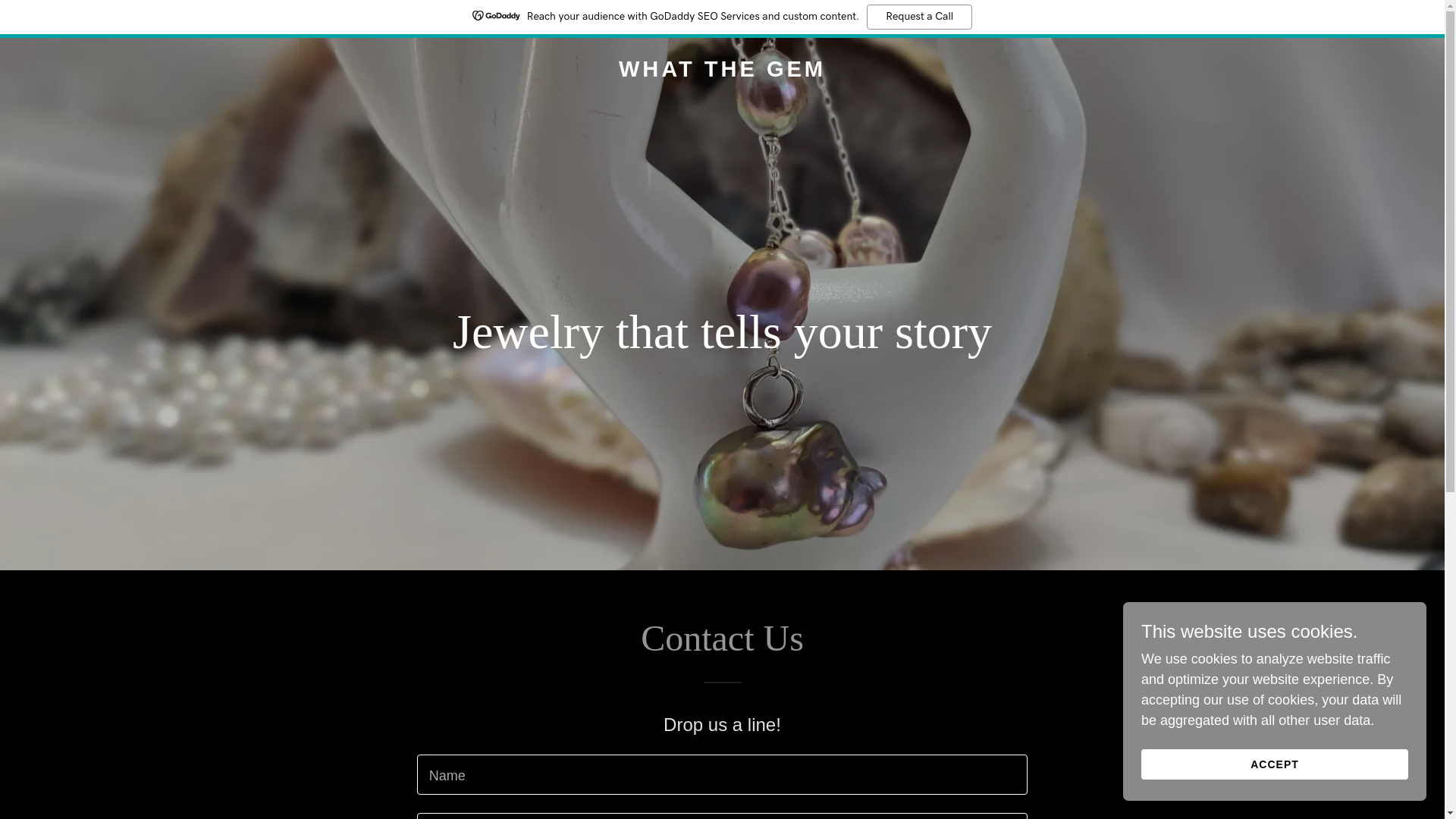 website screenshot of https://whathegem.shop/