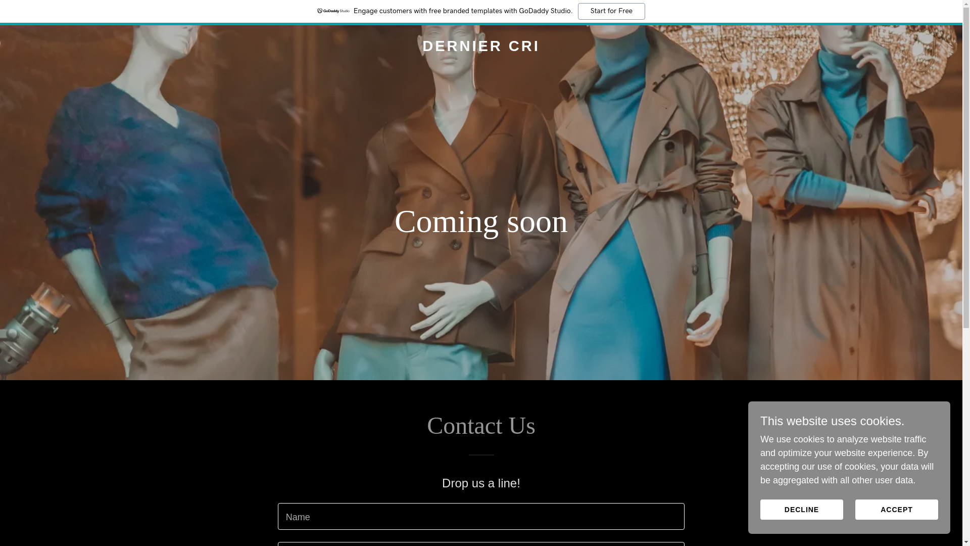 website screenshot of https://byderniercri.com/