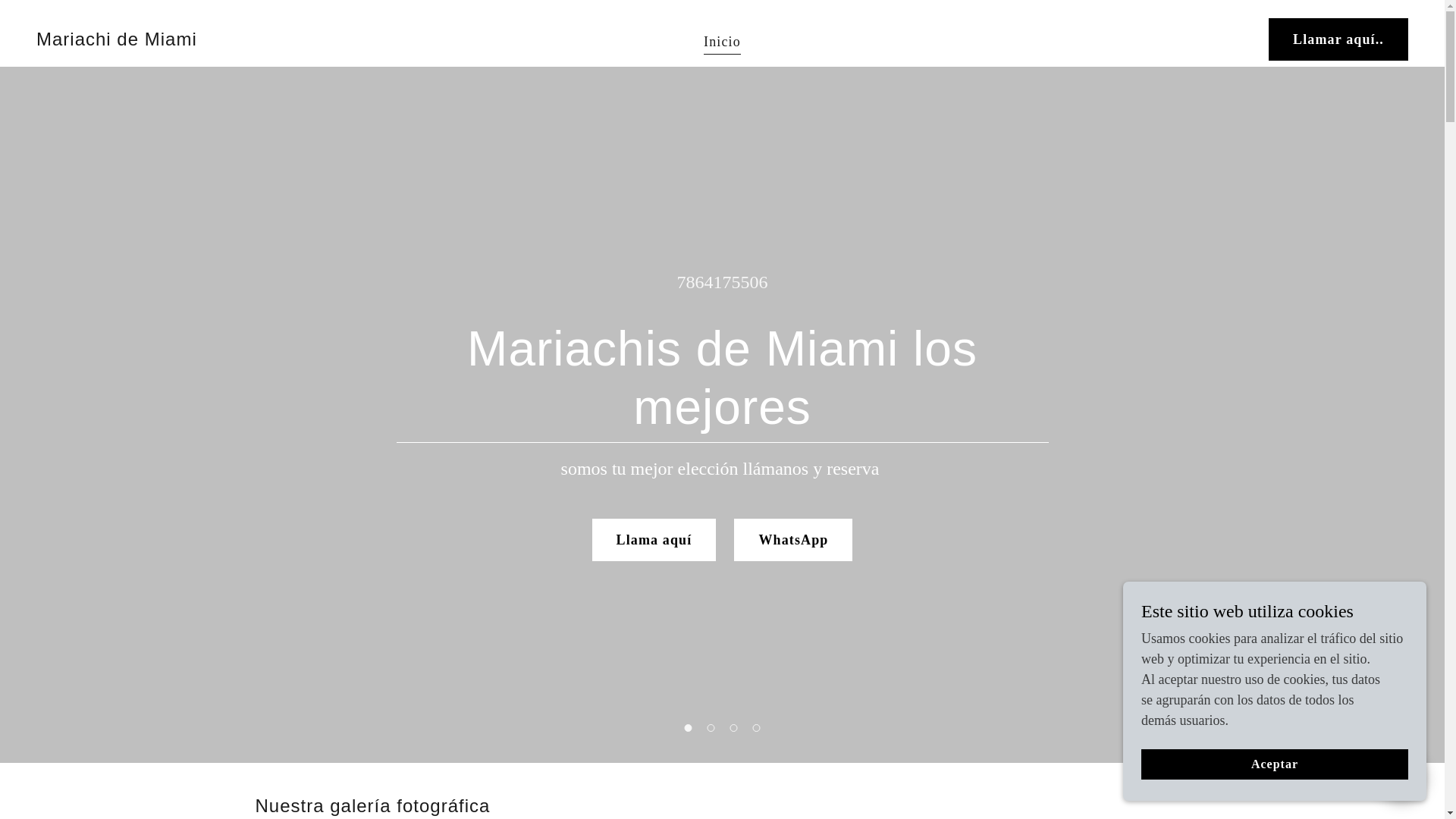 website screenshot of https://mariachisdemiami.shop/