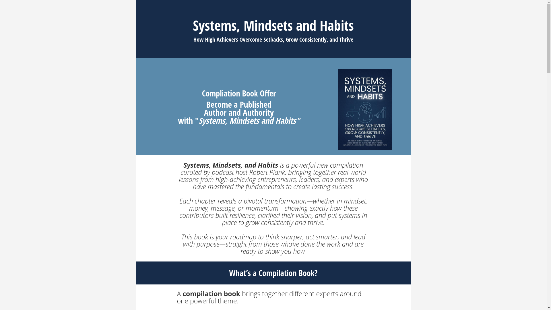 website screenshot of https://systemsmindsetsandhabits.com/