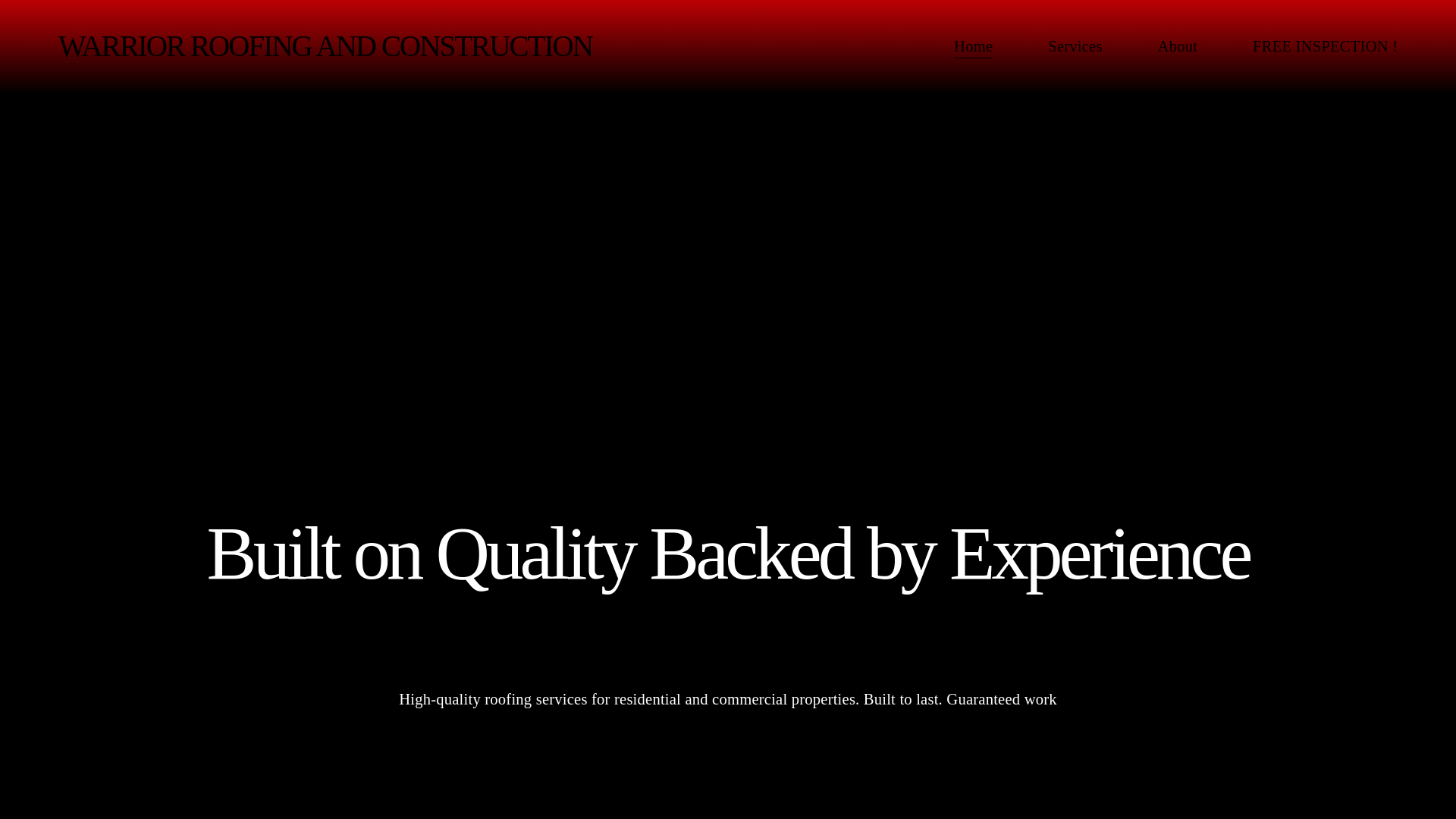 website screenshot of https://warriorrconstructions.com/