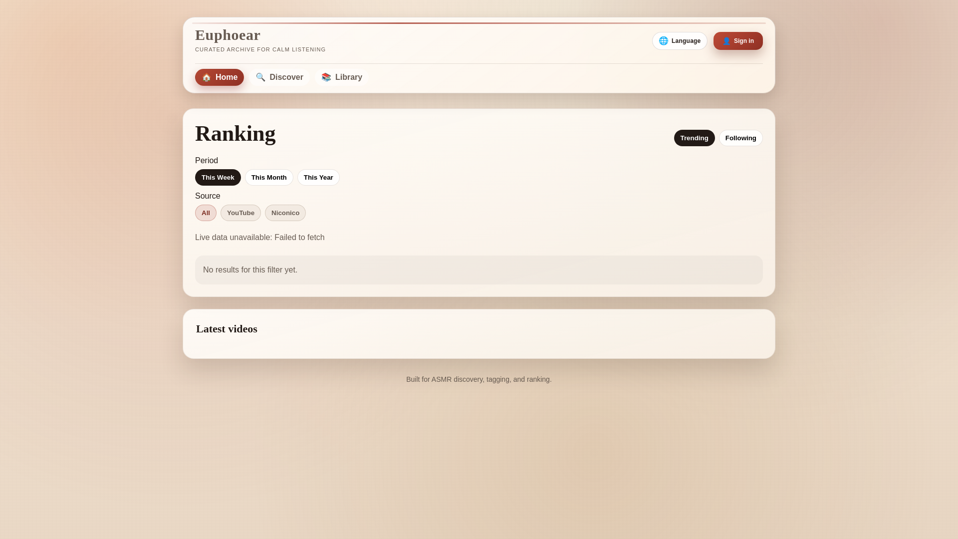 website screenshot of https://euphoear-web-staging.pages.dev/