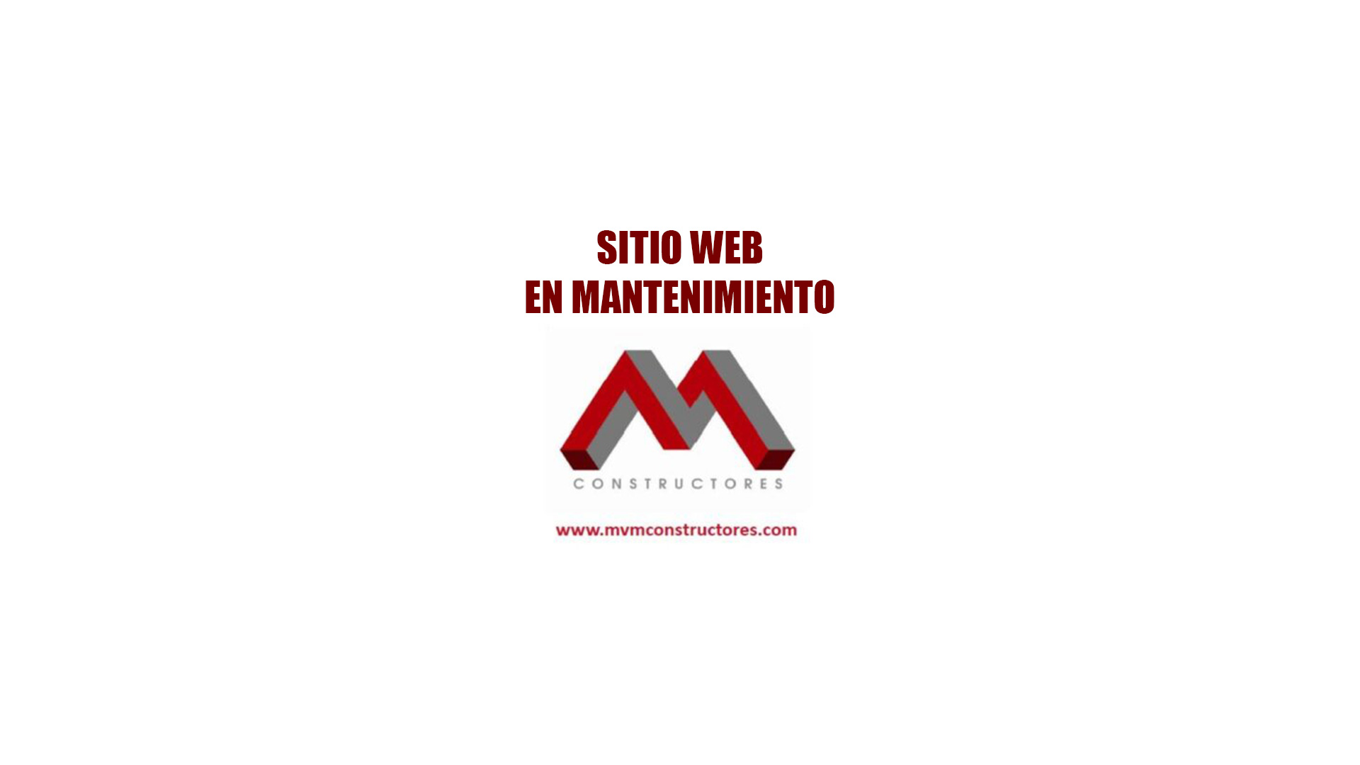 website screenshot of https://mvmconstructores.com