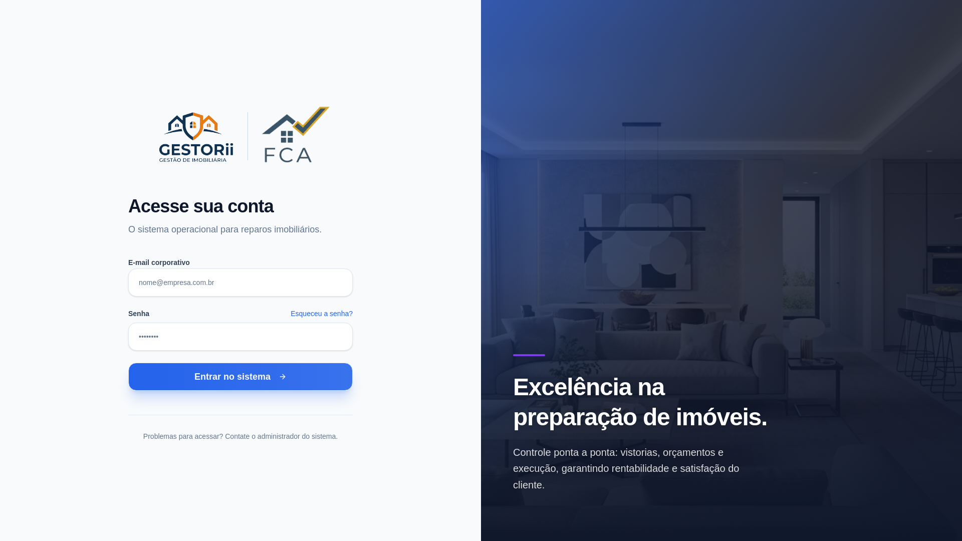website screenshot of https://gestorii.com.br