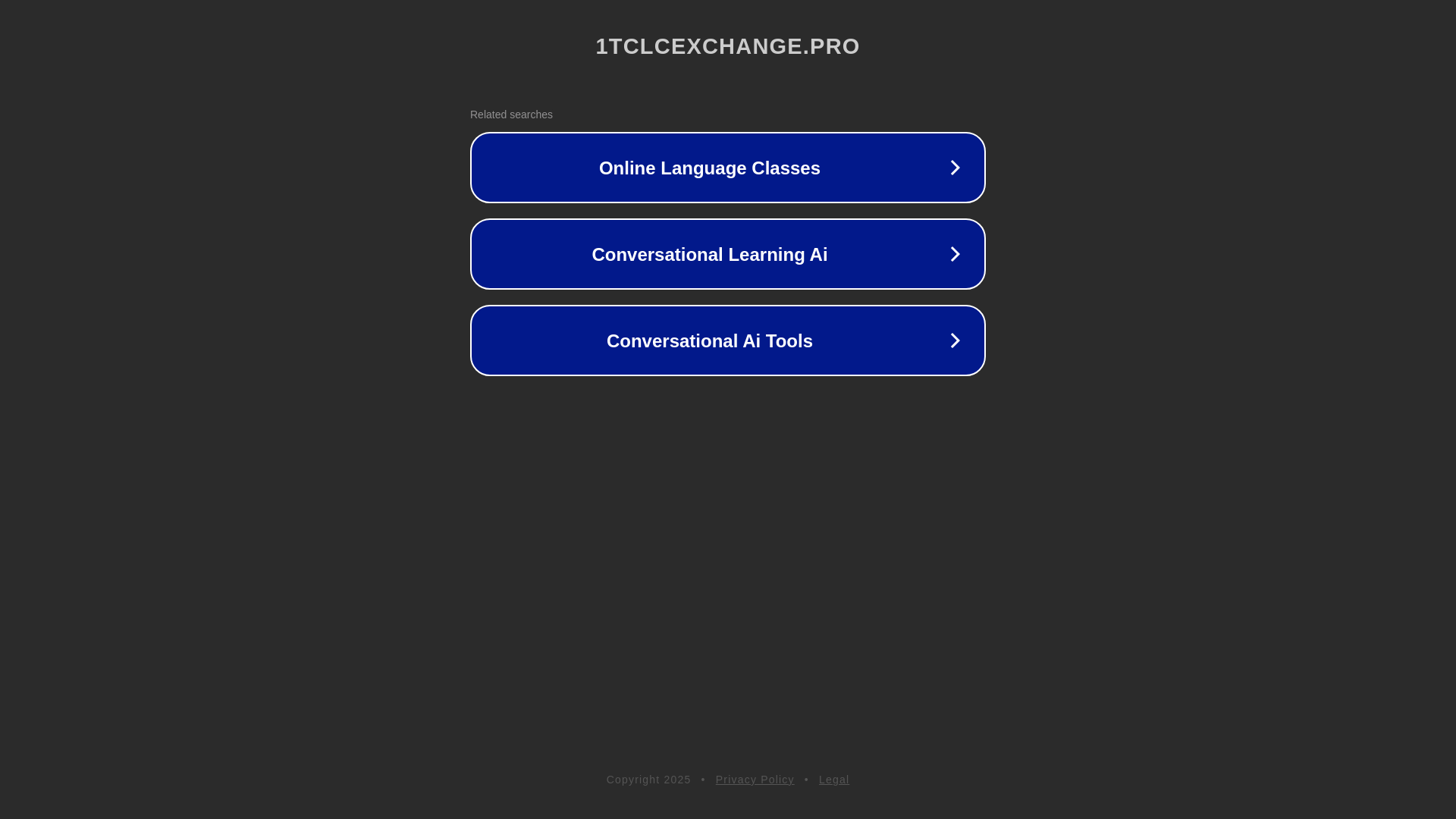 website screenshot of https://1tclcexchange.pro/