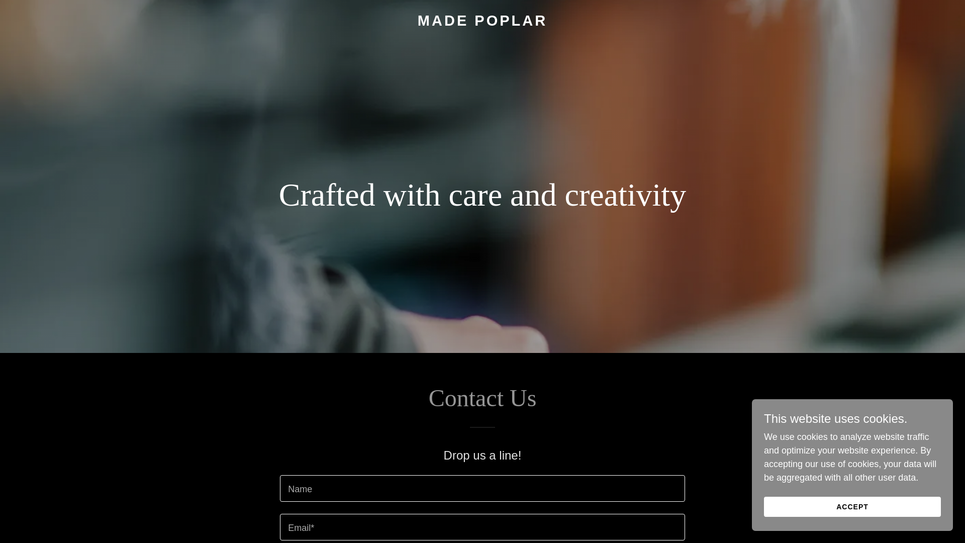 website screenshot of https://madepoplar.com/