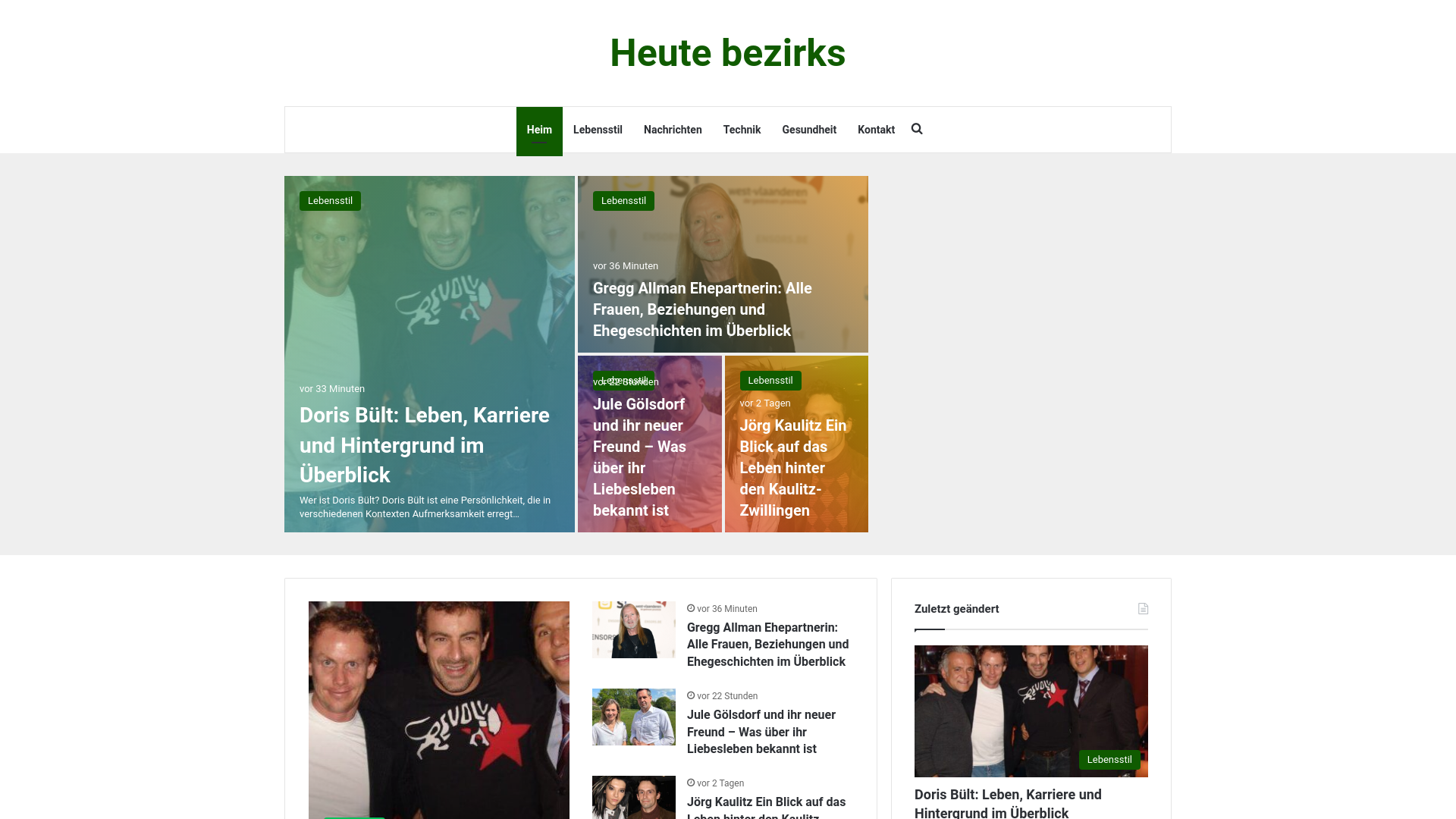 website screenshot of https://heutebezirk.de/