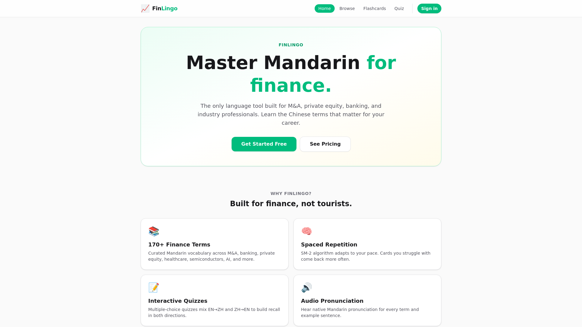 website screenshot of https://finlingoapp.com/