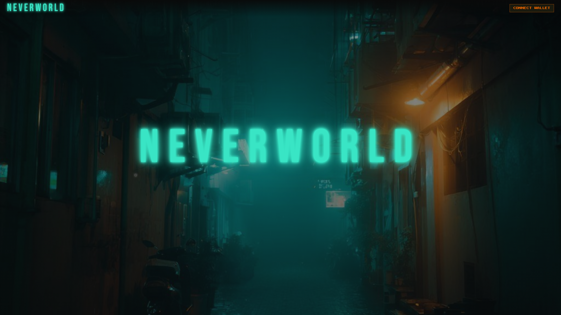 website screenshot of https://neverworld.fyi/