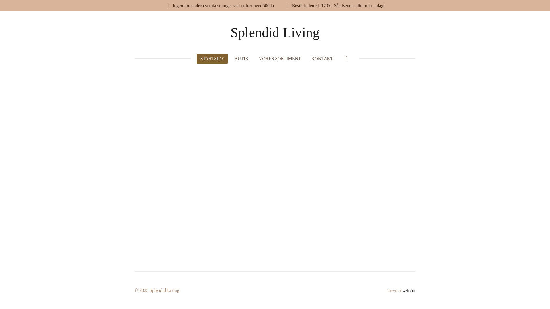 website screenshot of https://splendidliving.dk/