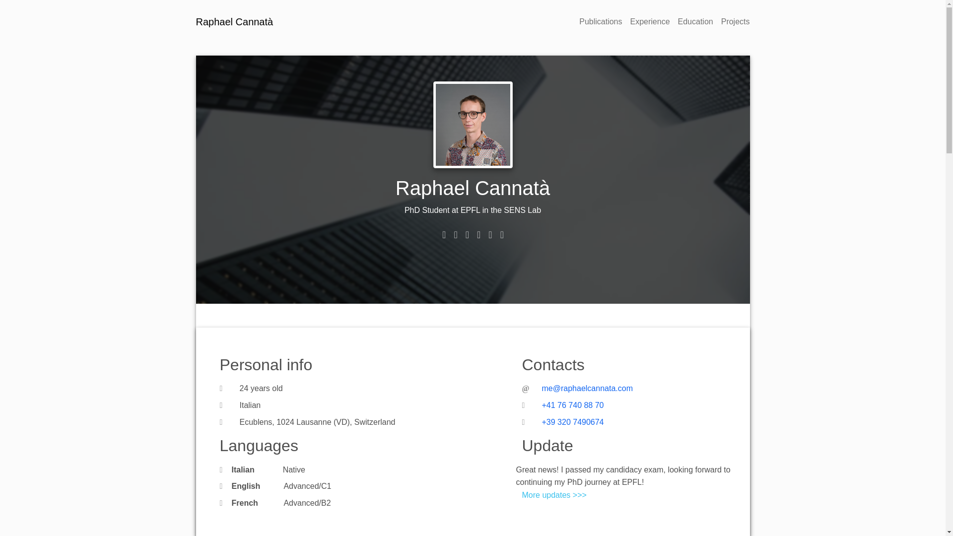 website screenshot of https://raphaelcannata.pages.dev/