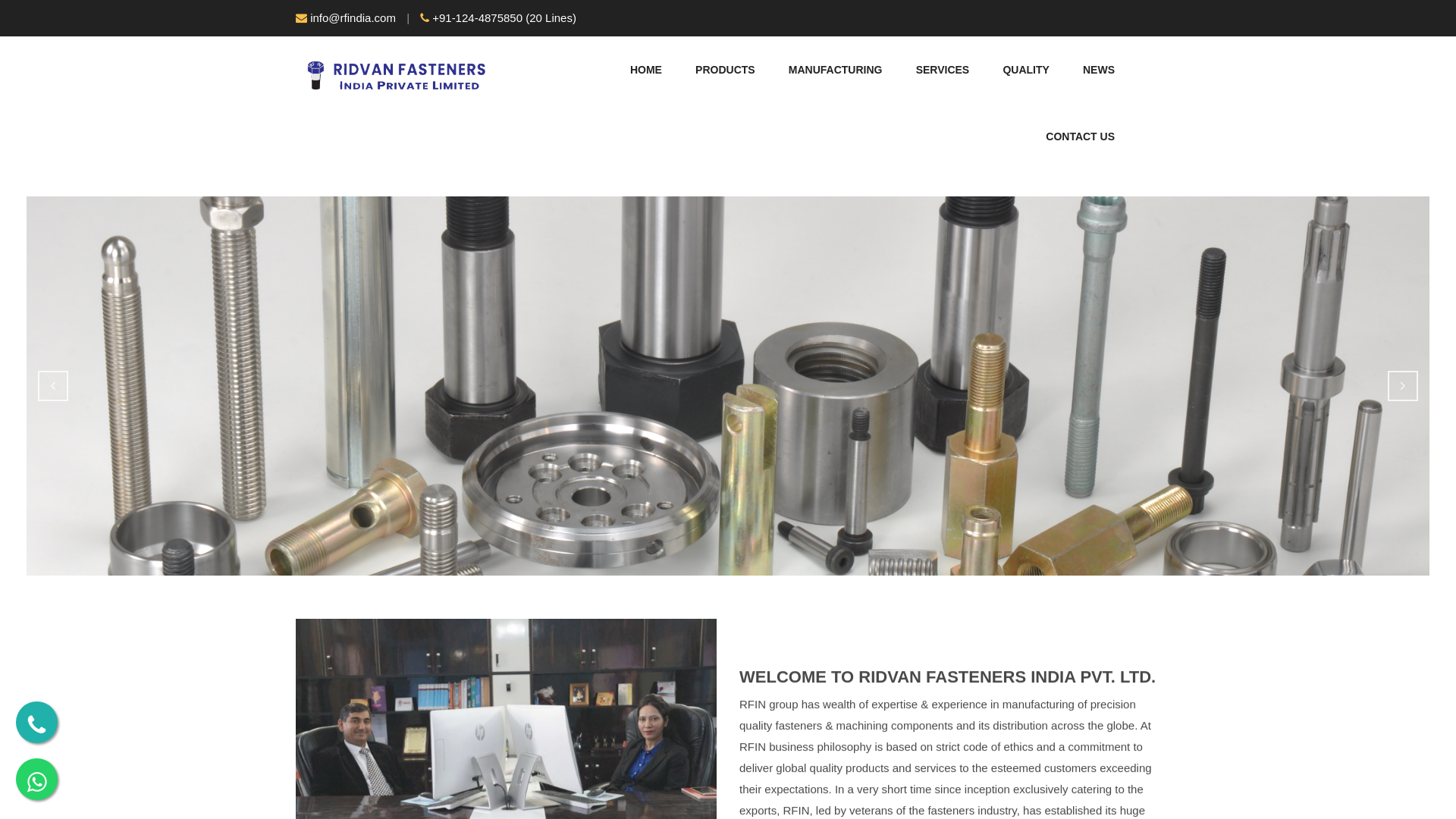 website screenshot of https://rfindia.com/