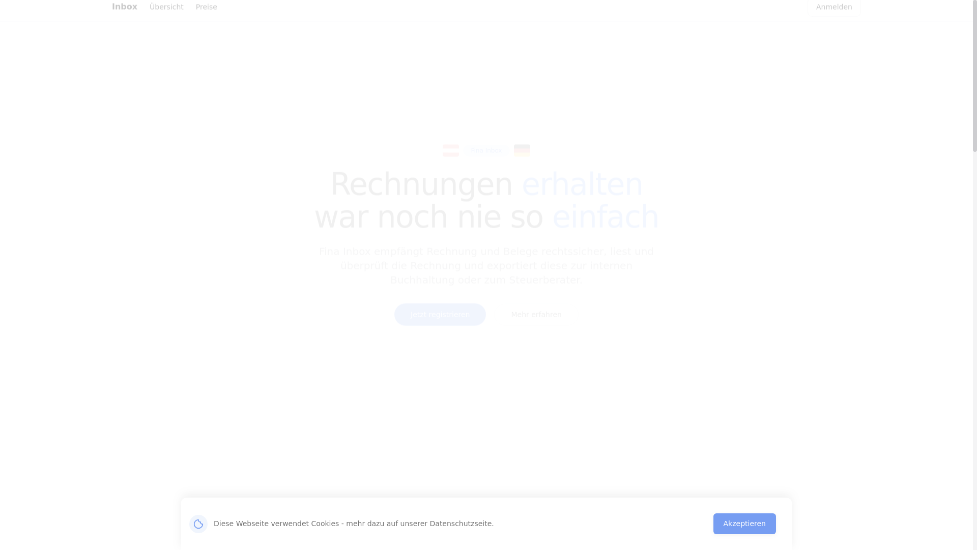 website screenshot of https://fina-inbox.pages.dev/