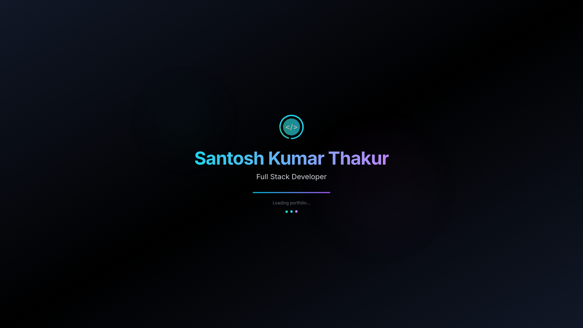 website screenshot of https://santosh-kr-thakur.me/