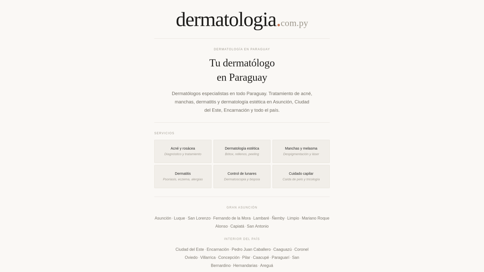 website screenshot of https://com-py-dermatologia.pages.dev/