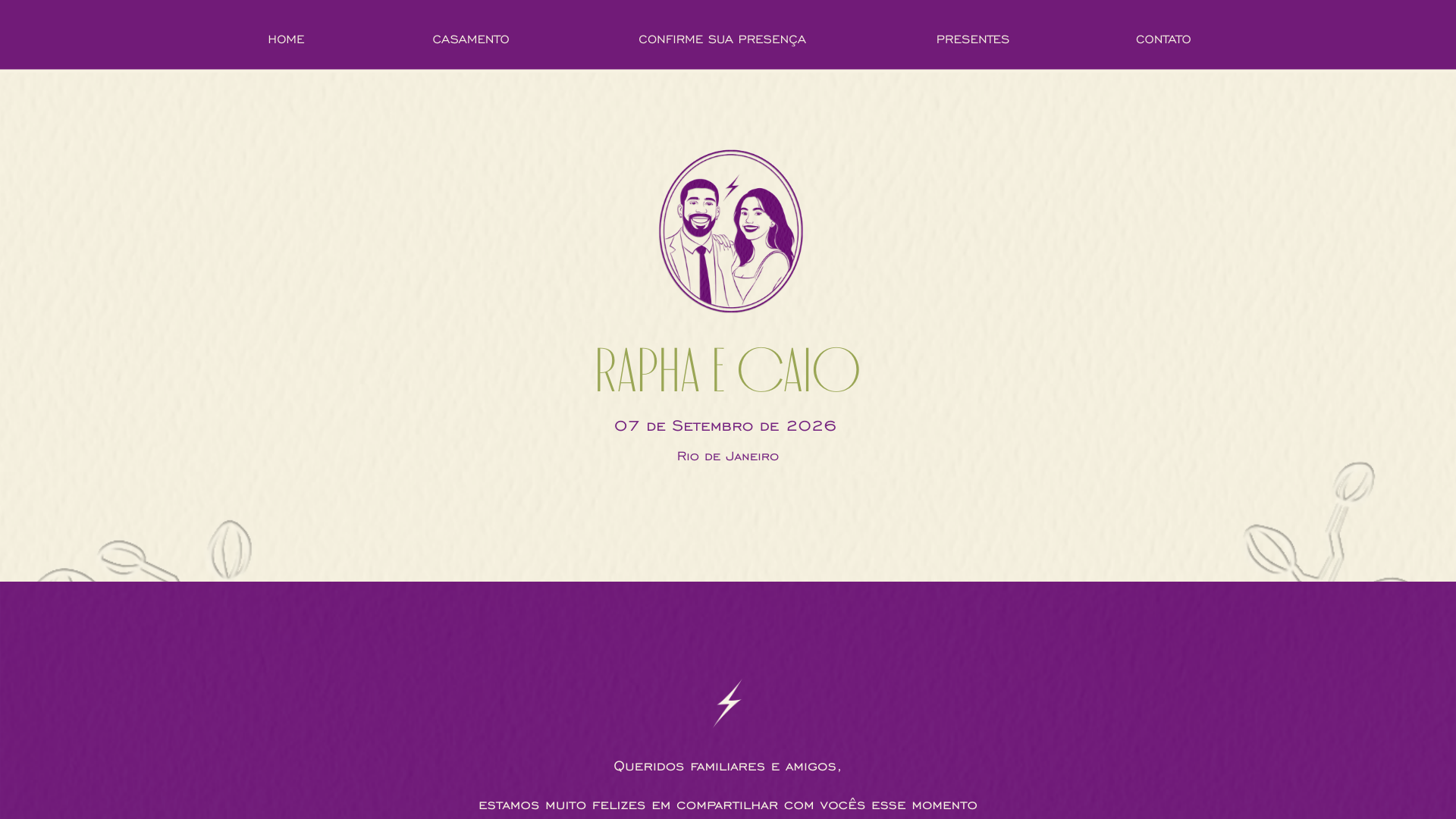 website screenshot of https://casamentoraio.com/