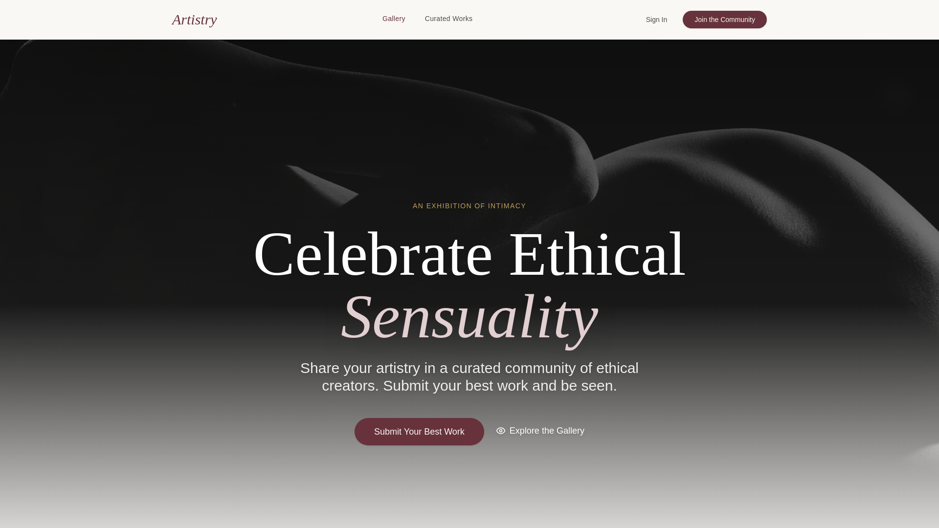 website screenshot of https://ethicalporn.io/