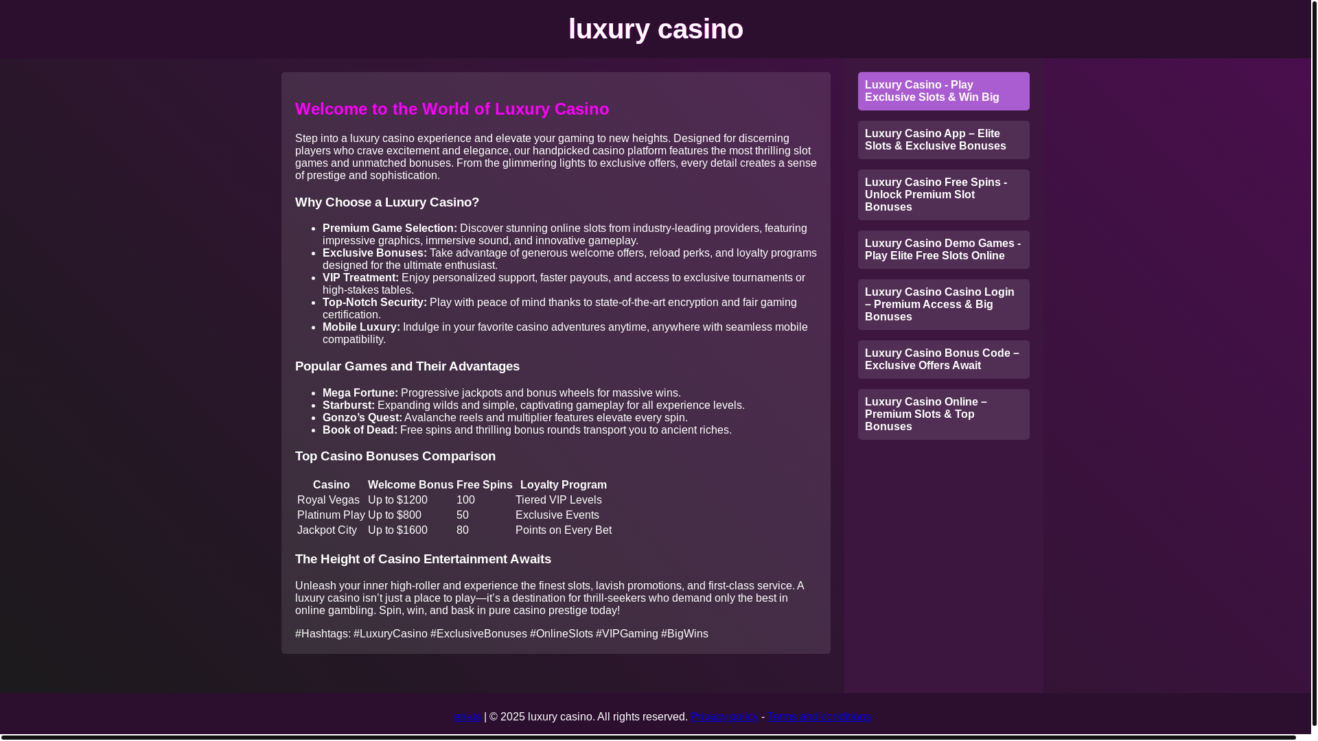 website screenshot of https://luxury-casinorbh.pages.dev/