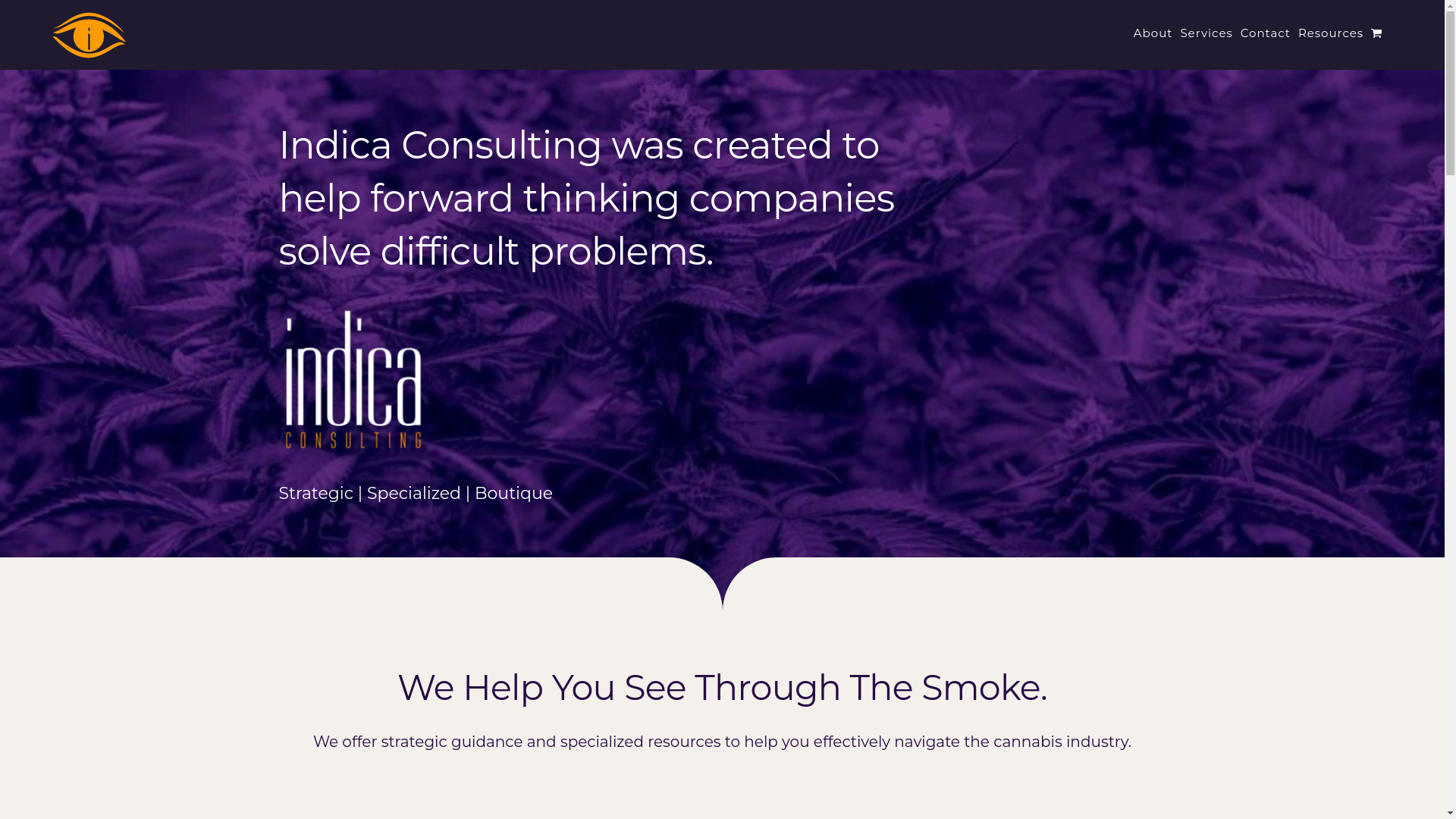 website screenshot of https://indicaconsulting.com/