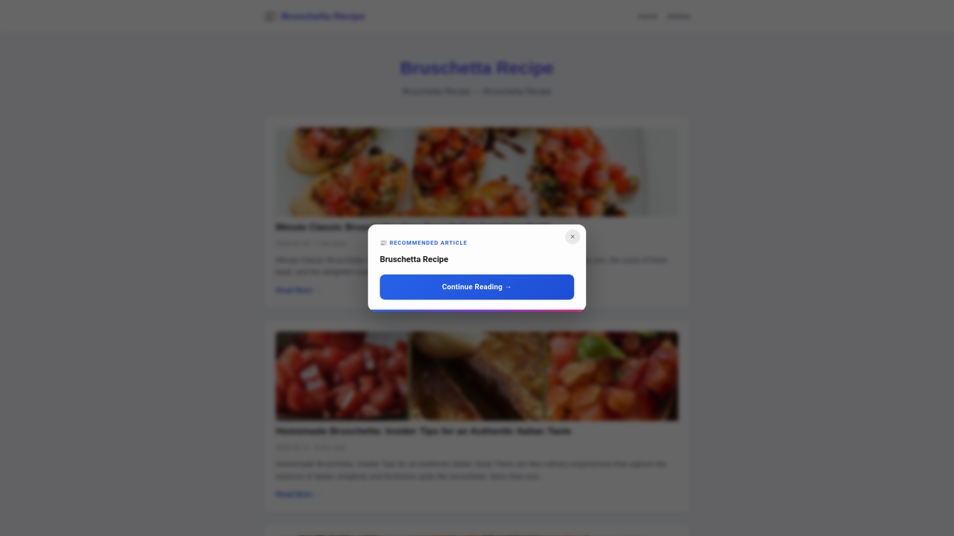 website screenshot of https://bruschetta-recipe.pages.dev/