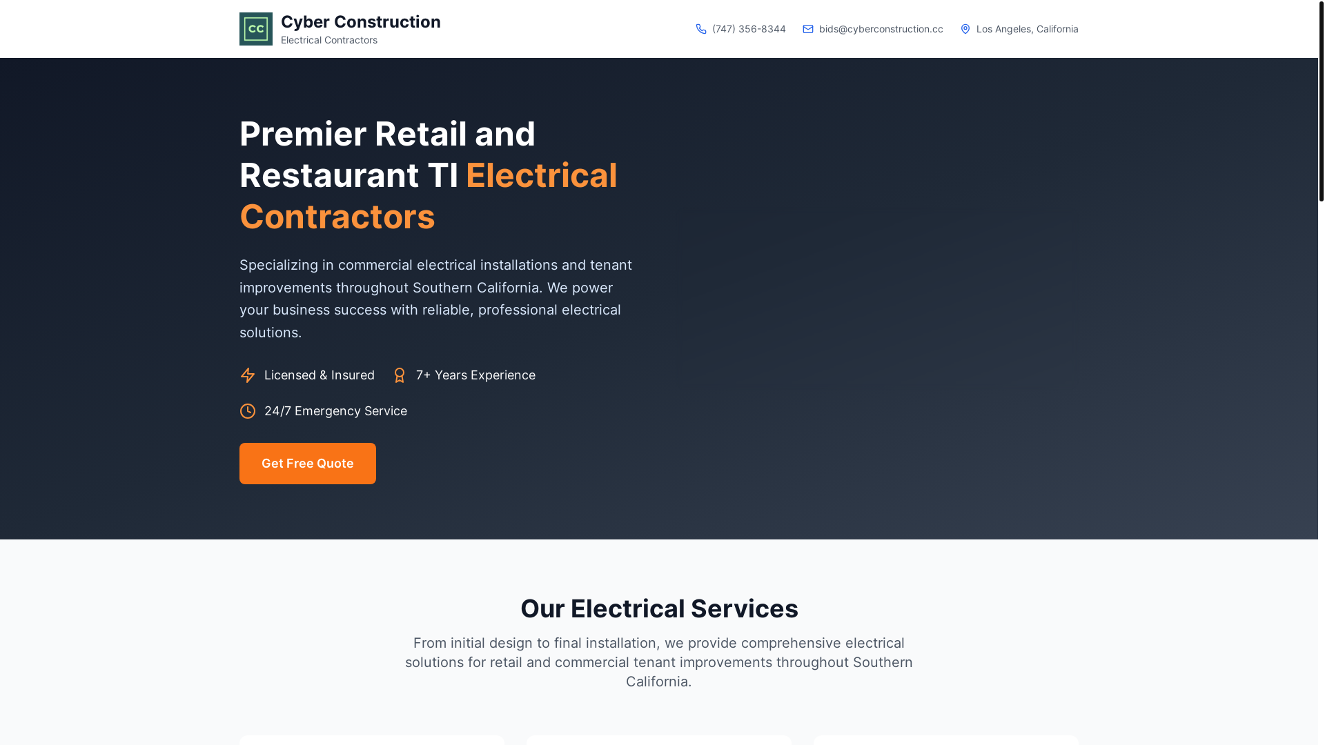 website screenshot of https://cyberconstruction.cc/