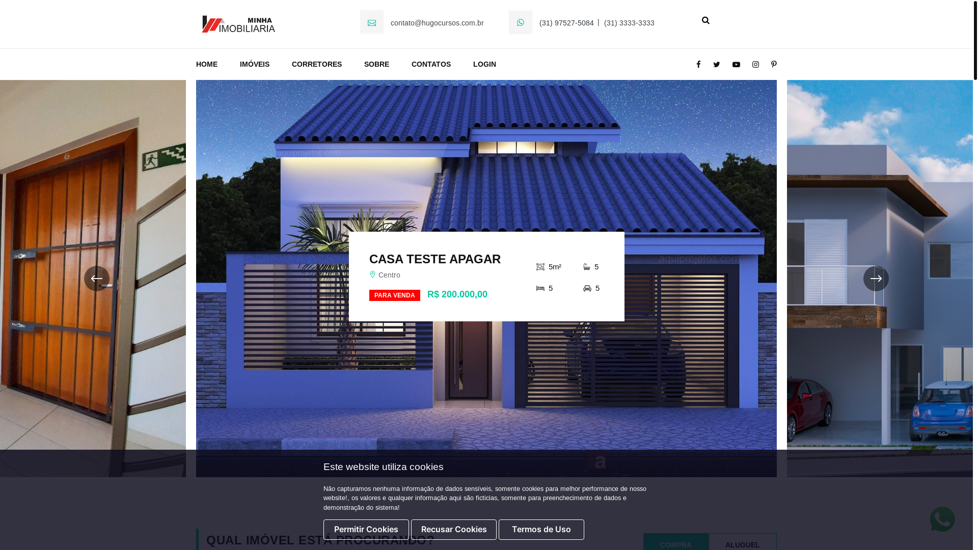 website screenshot of https://sistemaimob.site/