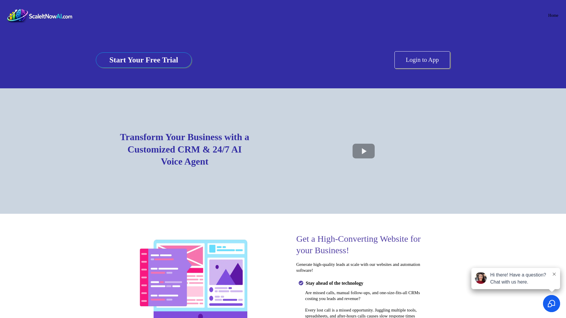 website screenshot of https://scaleitnowai.com