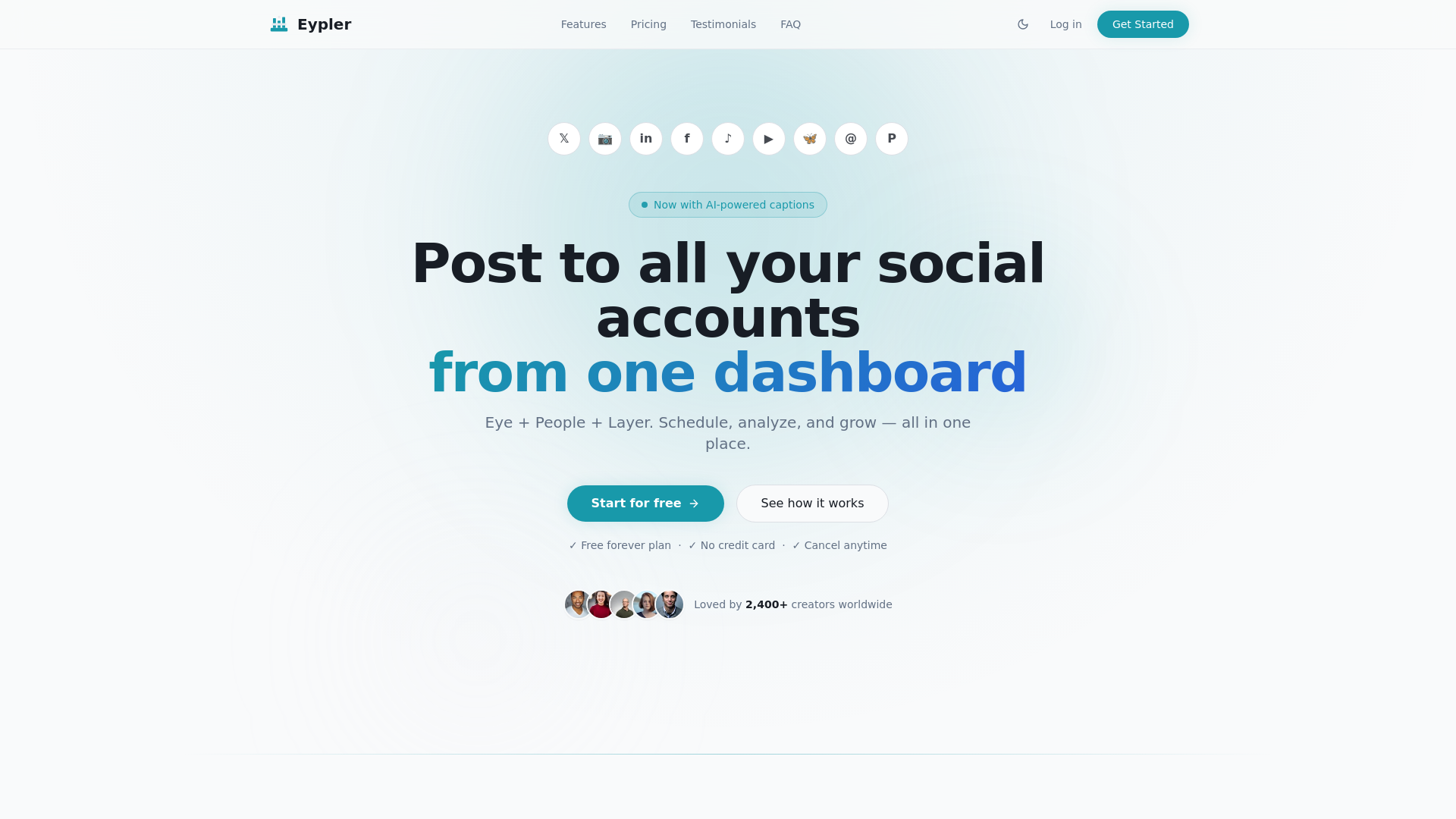 website screenshot of https://post-bridge-clone.pages.dev/