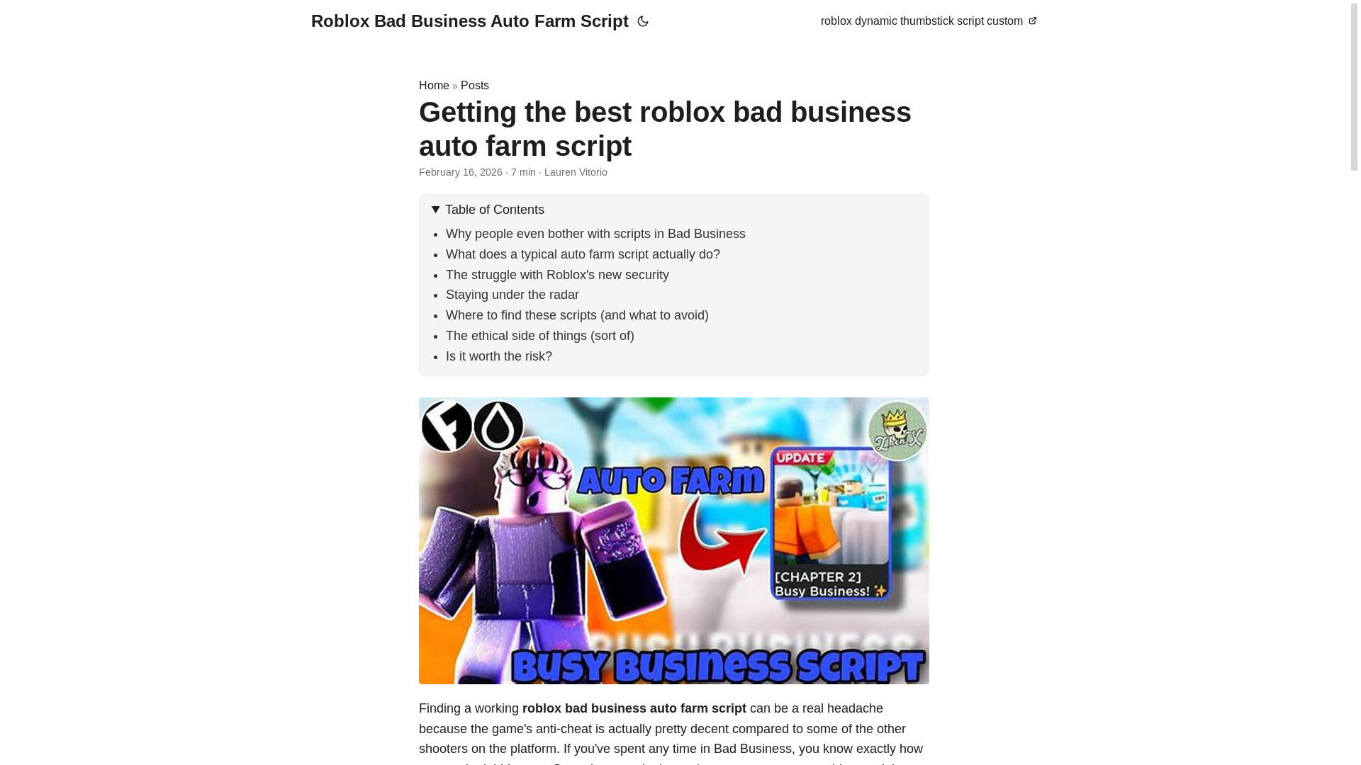 website screenshot of https://roblox-bad-business-auto-farm-script.pages.dev/