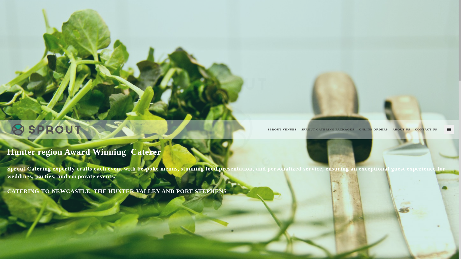 website screenshot of https://sproutcatering.online/