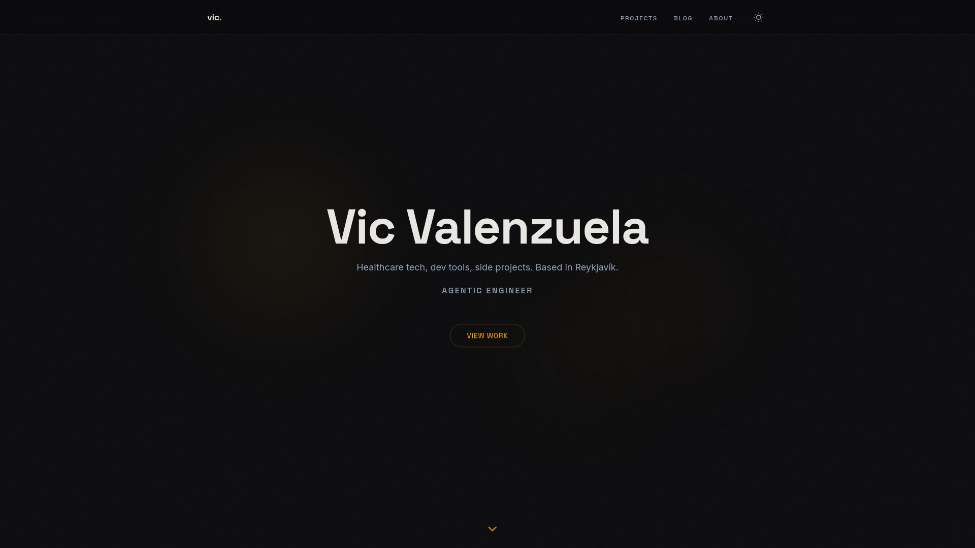 website screenshot of https://valenzuela.is/