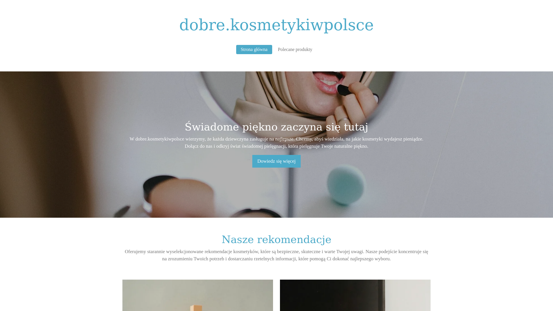 website screenshot of https://dobrekosmetykiwpolsce.pl/