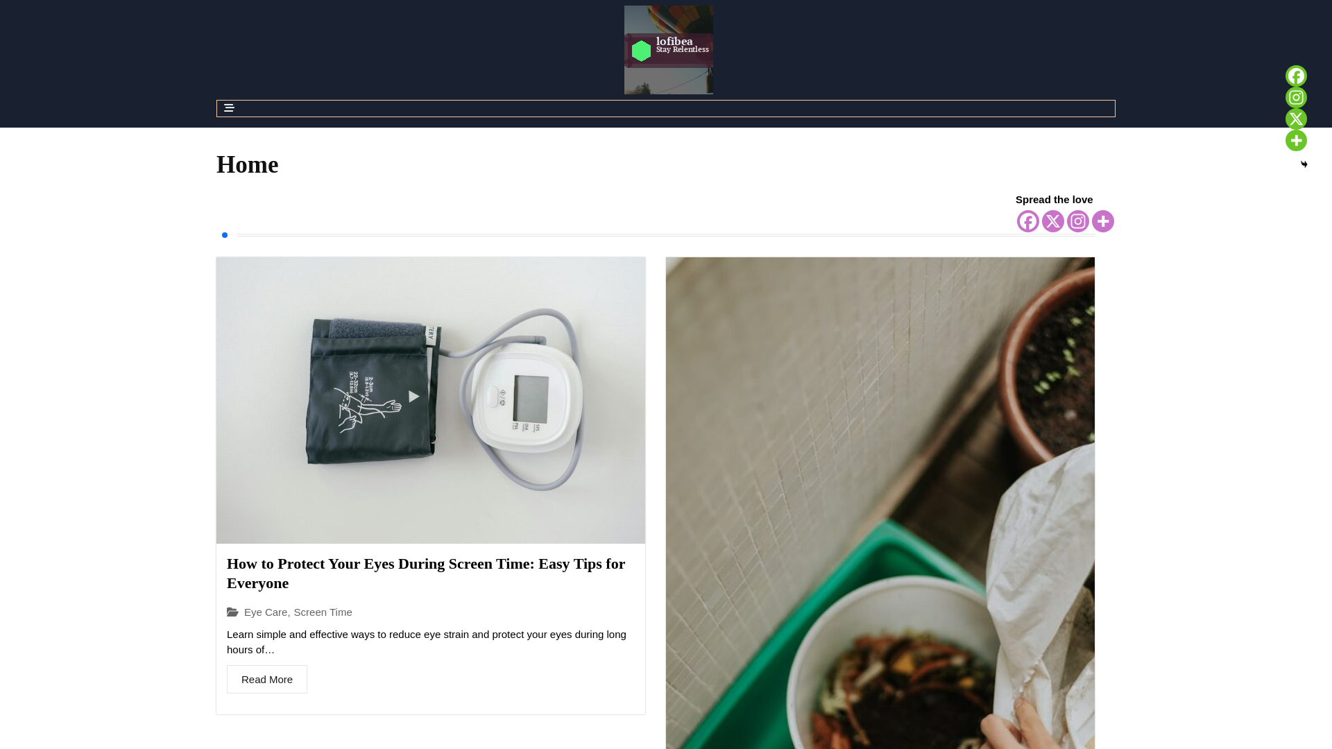 website screenshot of https://lofibea.com/
