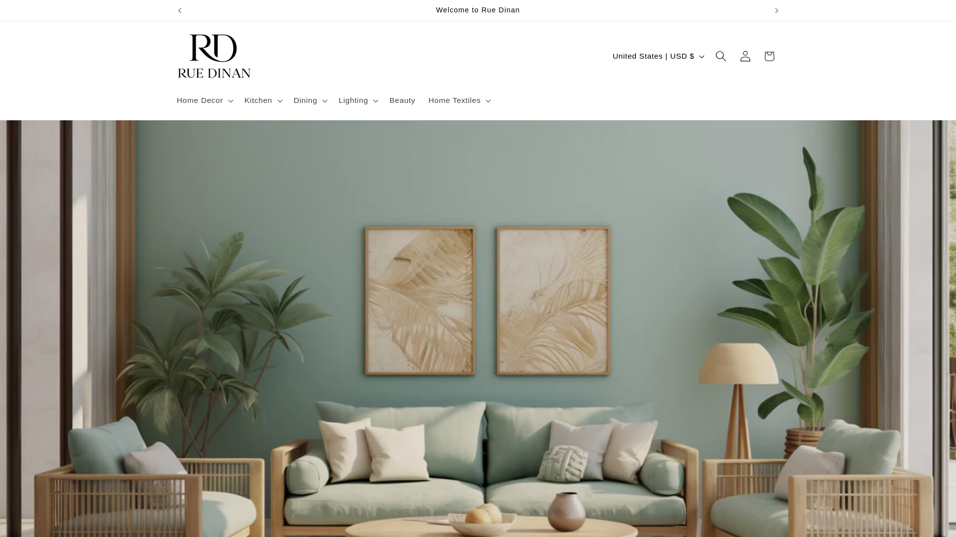 website screenshot of https://ruedinan.store/