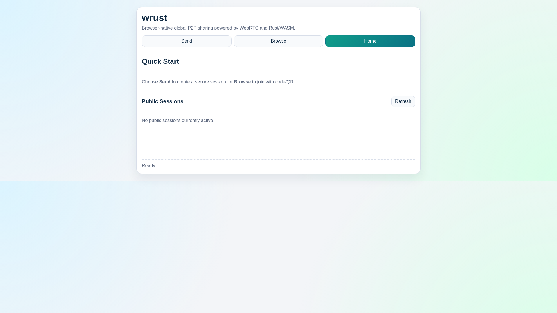 website screenshot of https://wrust-frontend.pages.dev/