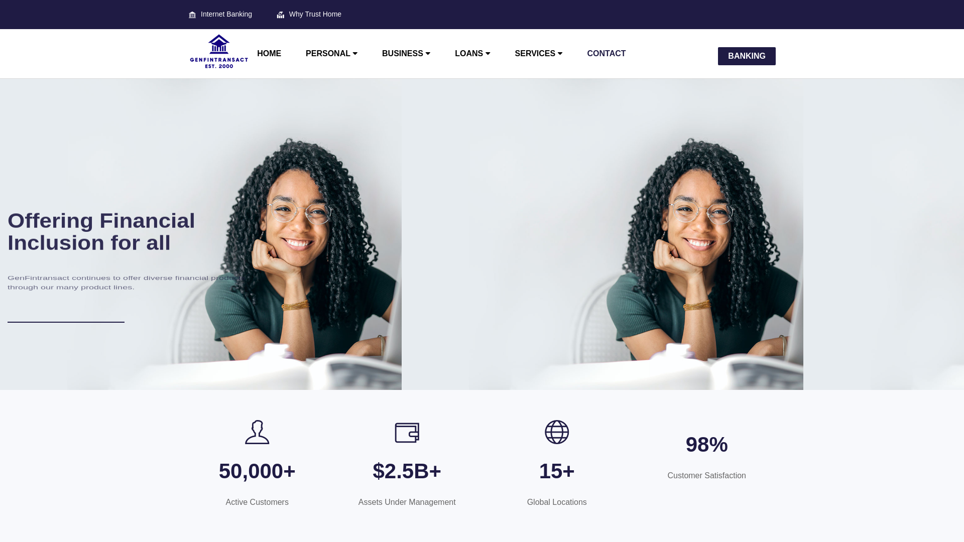 website screenshot of http://globalfintransact.com/