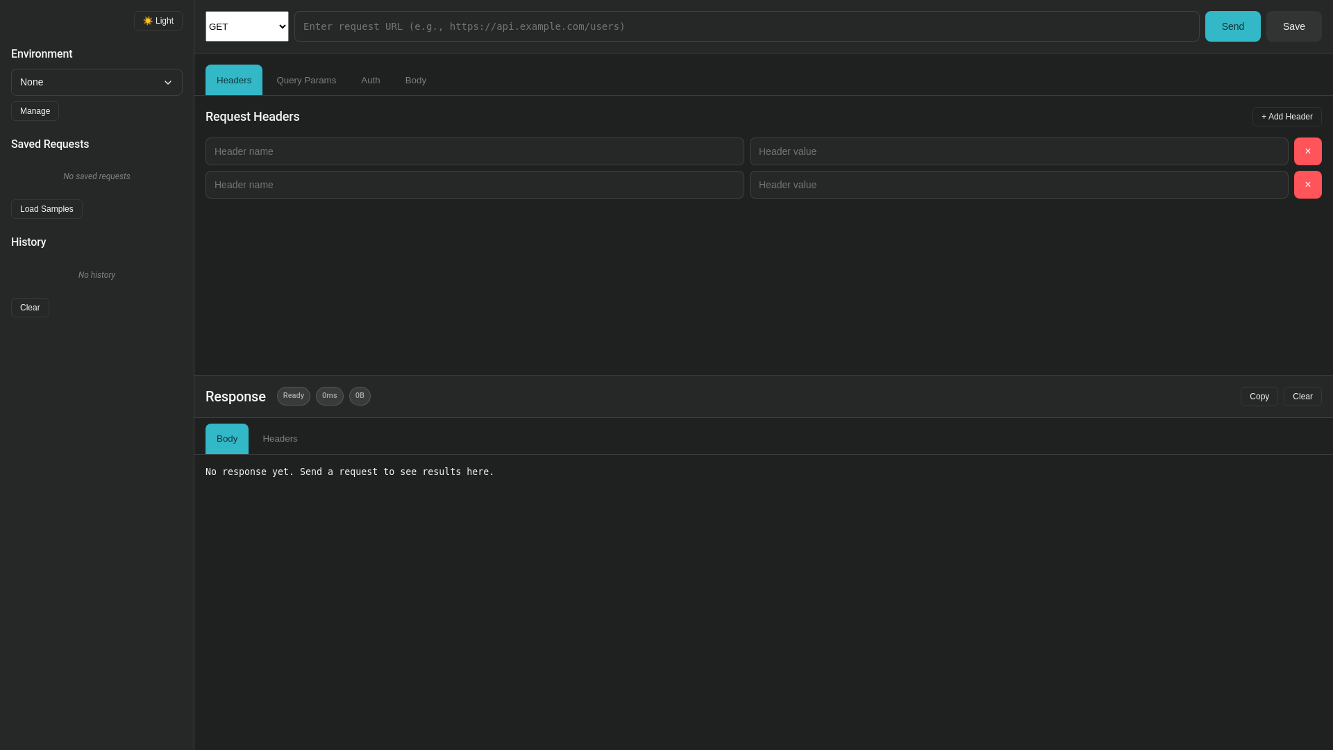website screenshot of https://rest-client-dcm.pages.dev/
