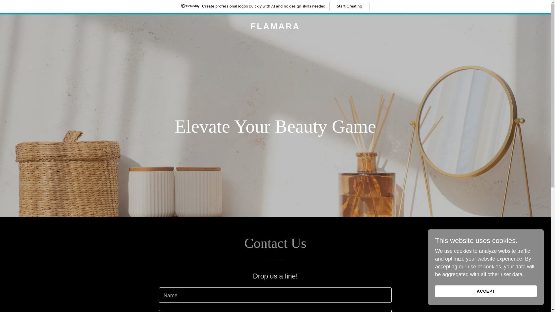 website screenshot of https://flamaraofficial.com/