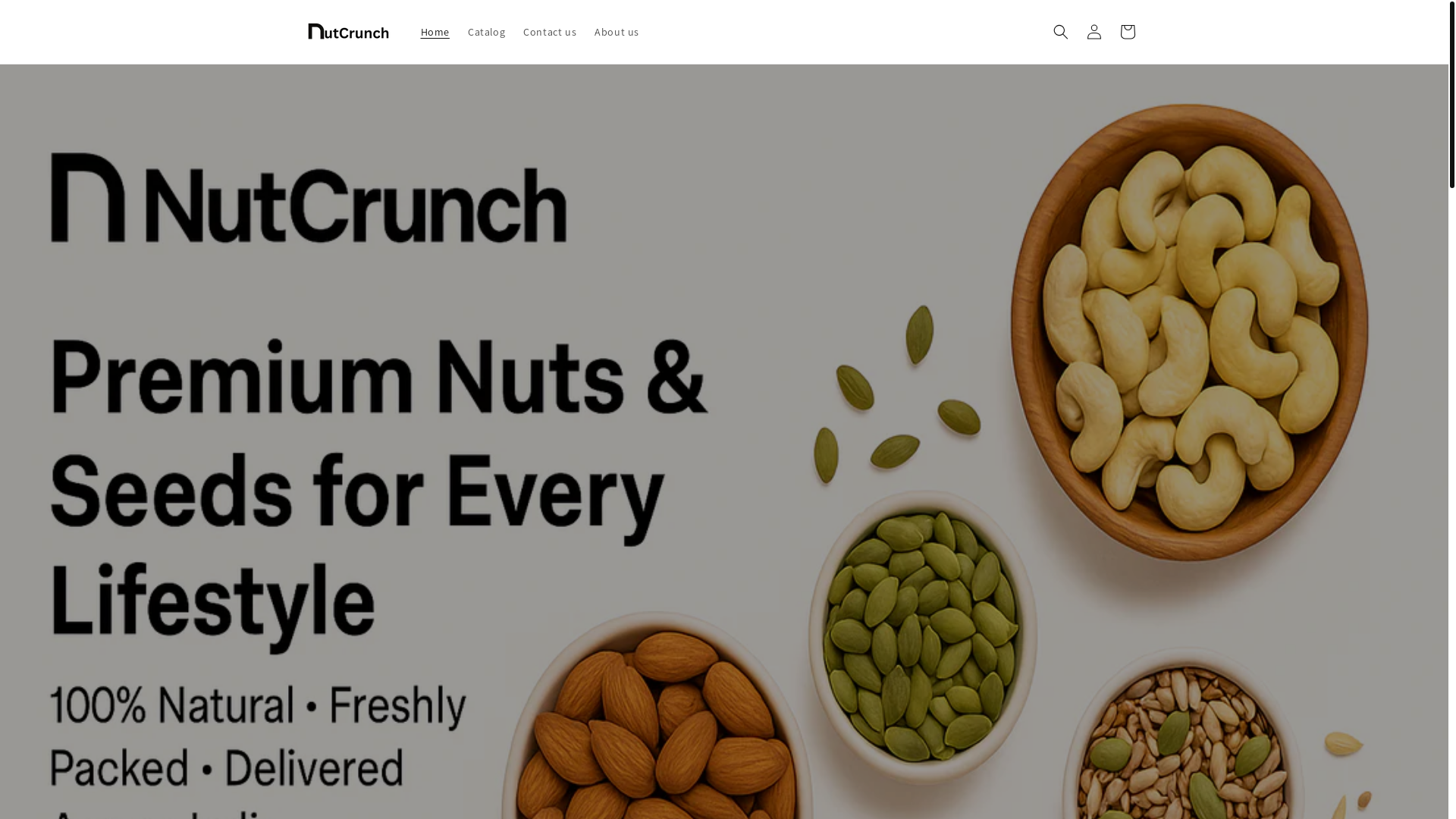 website screenshot of https://nutcrunch.in/
