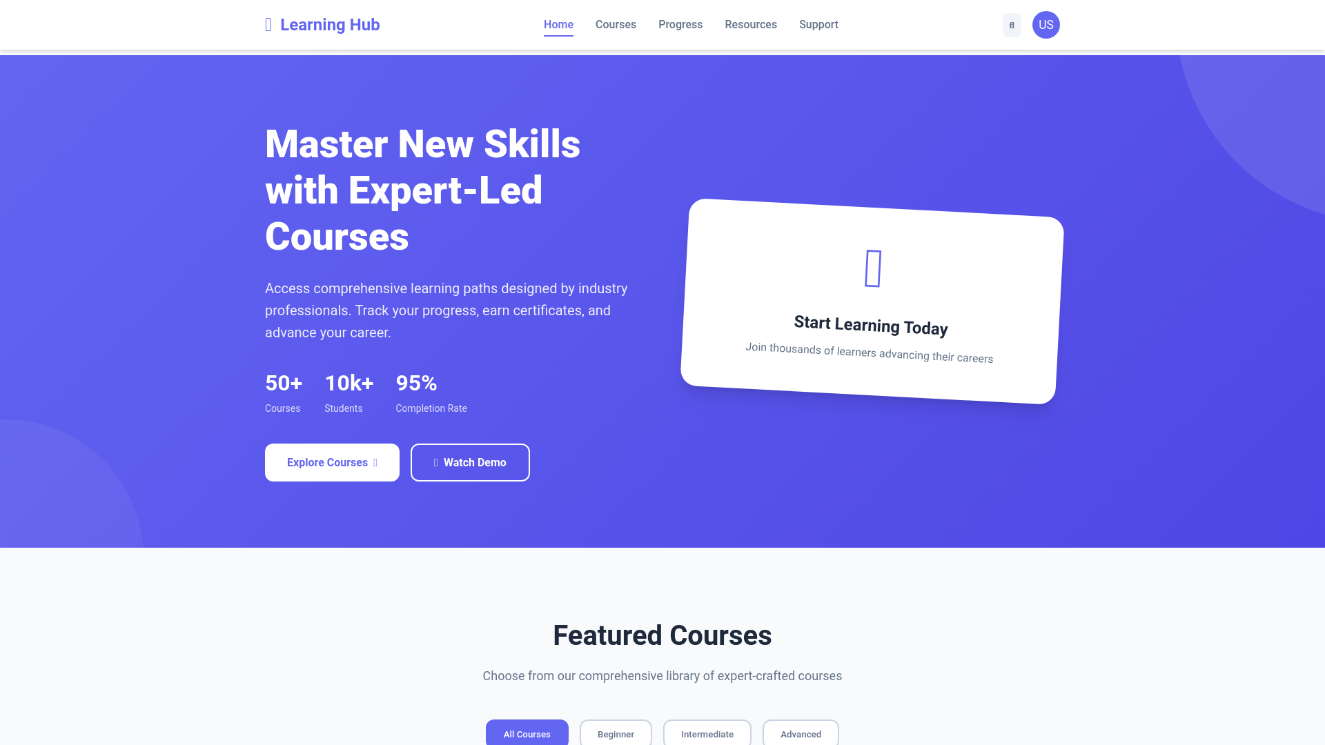 website screenshot of https://courseplatform.pages.dev/