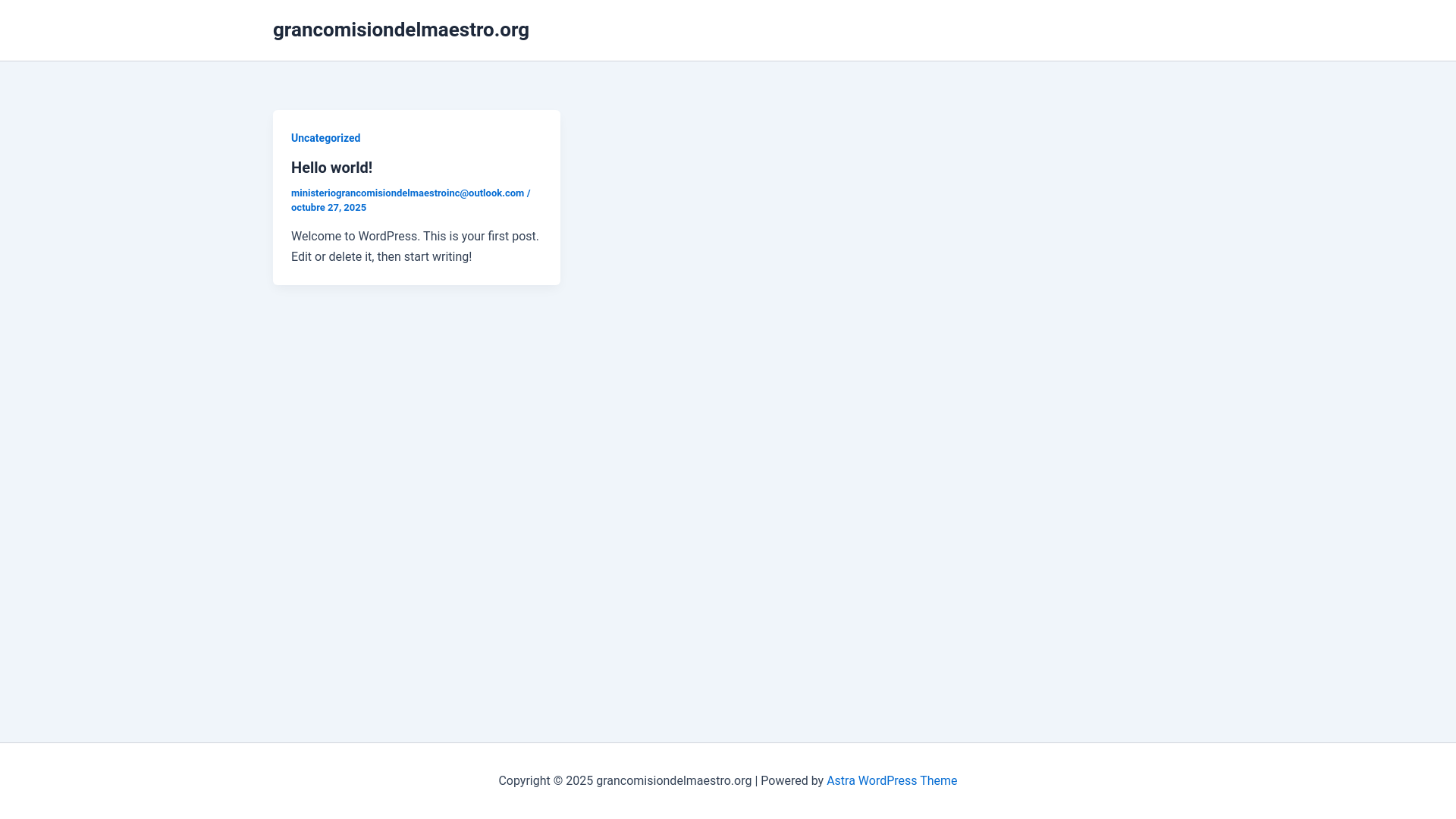 website screenshot of https://grancomisiondelmaestro.org/
